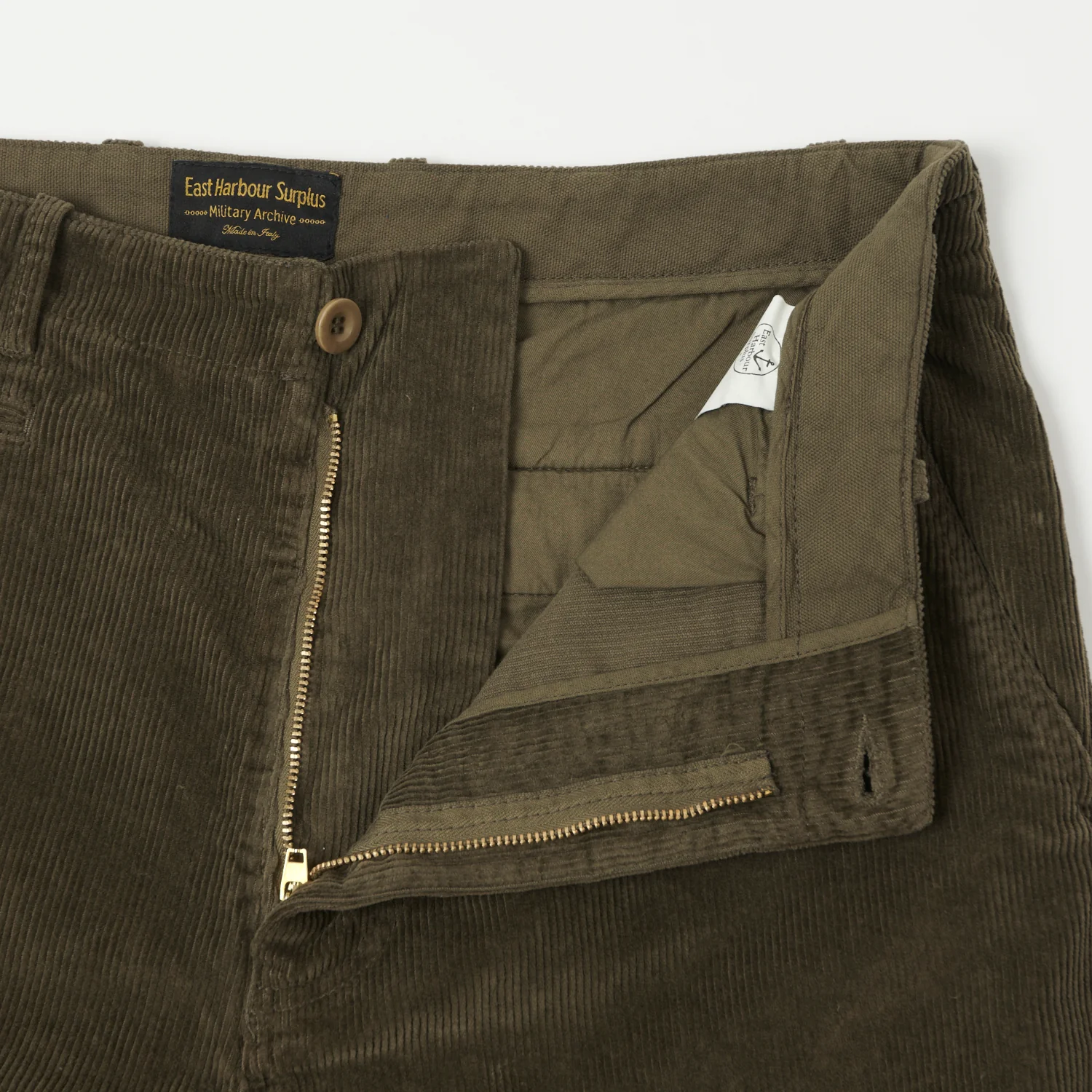 East Harbour Surplus 'Axel 101' Corduroy Trouser - Green - Image 3