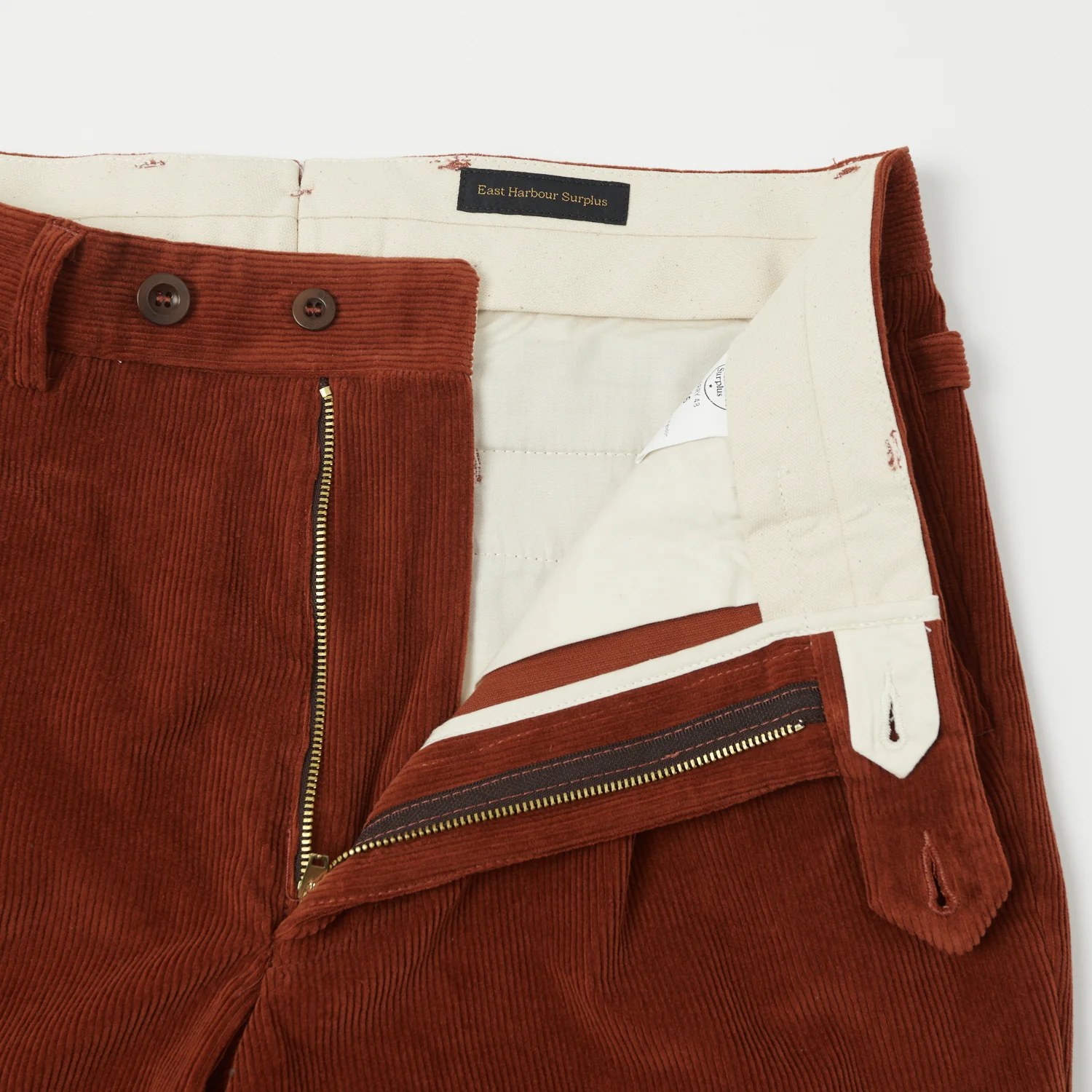 East Harbour Surplus 'Barry' Corduroy Trouser - Rust - Image 3