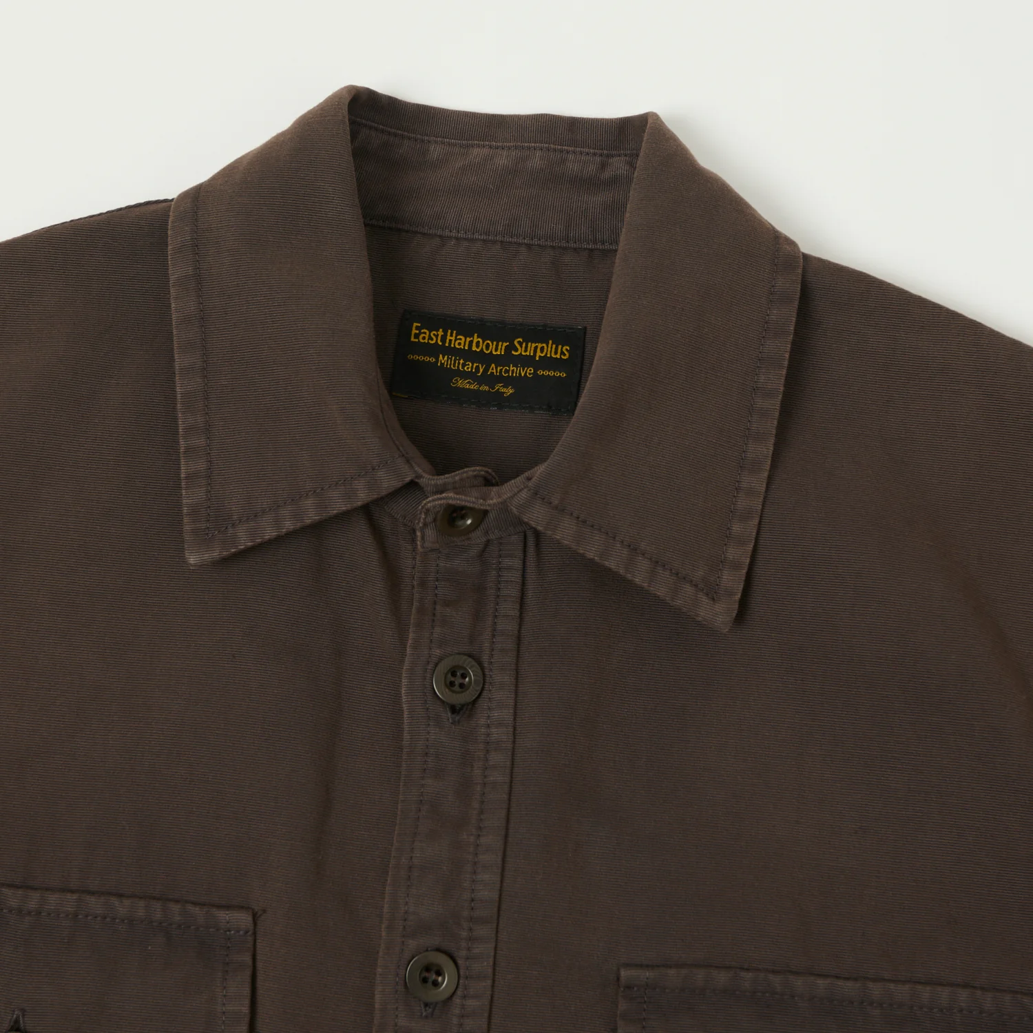 East Harbour Surplus 'MOAB 535' Overshirt - Chocolate - Image 2