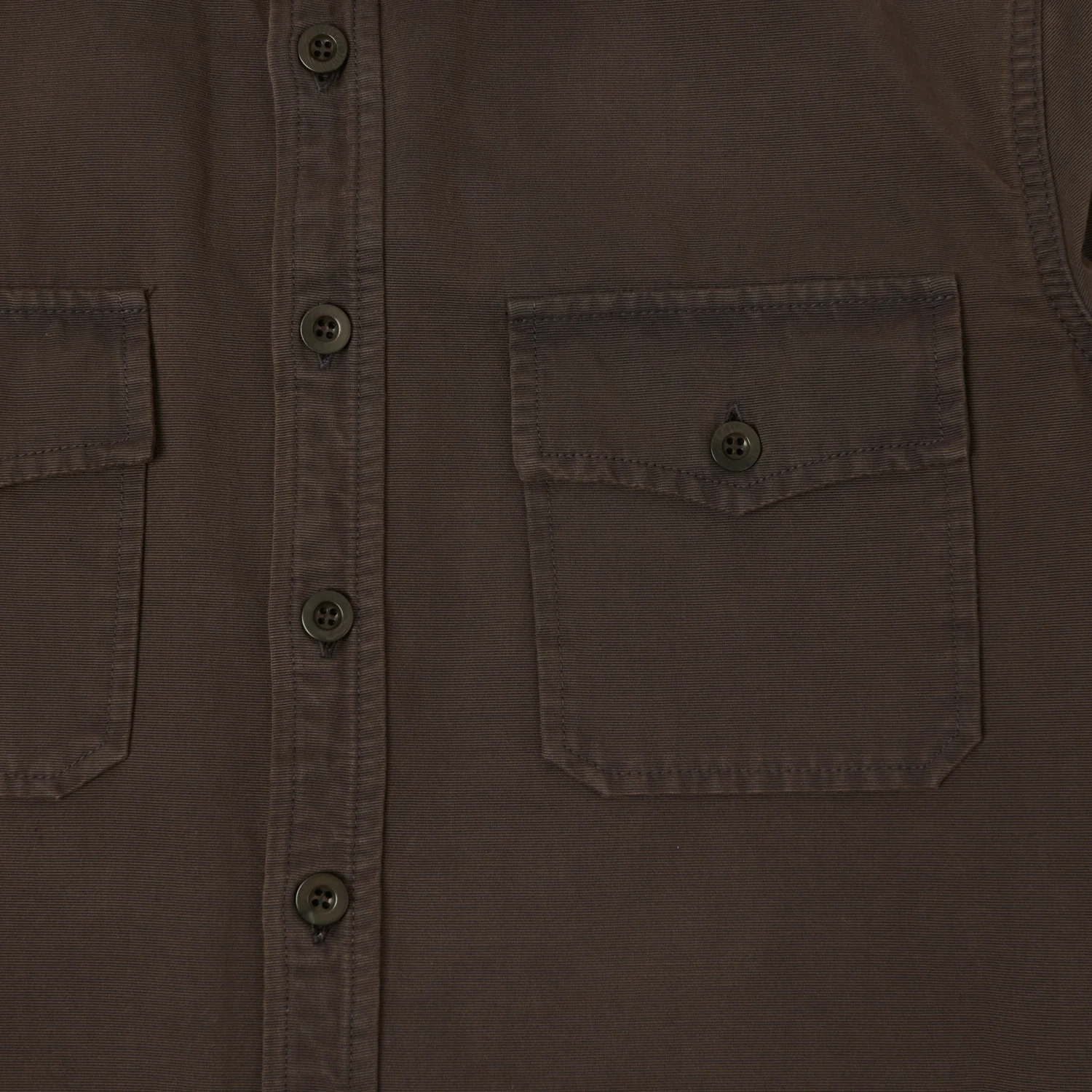 East Harbour Surplus 'MOAB 535' Overshirt - Chocolate - Image 3