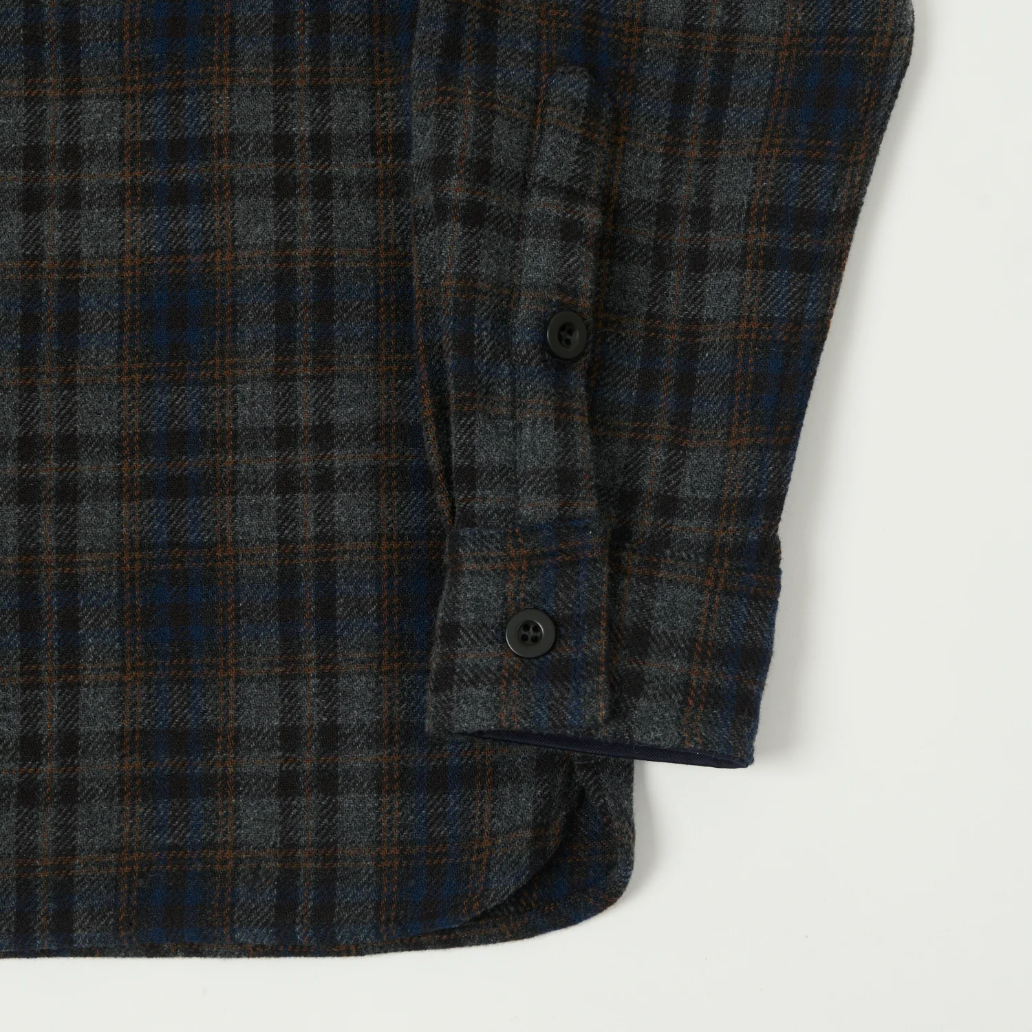 East Harbour Surplus 'MOAB 990' Plaid Overshirt - Navy/Grey - Image 4