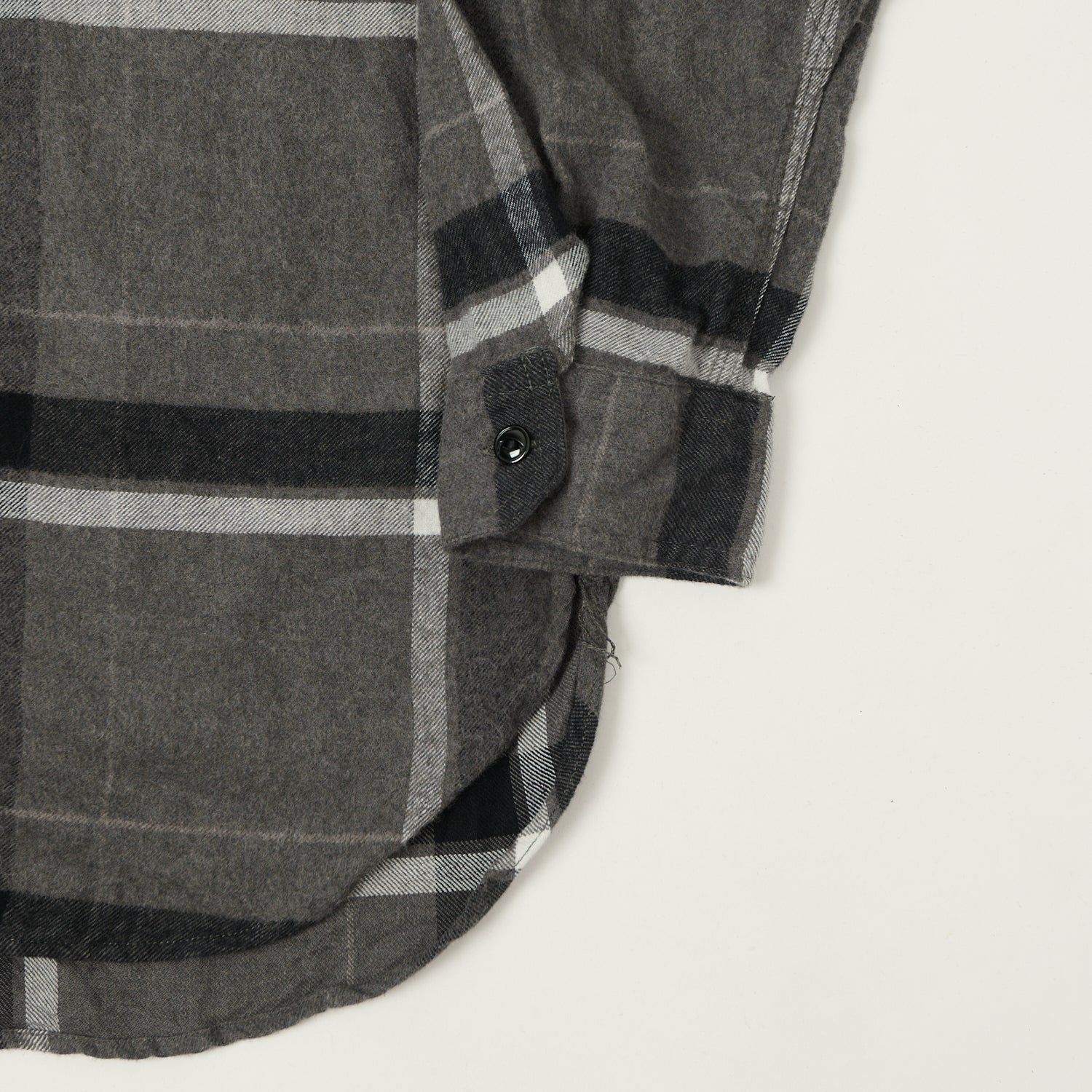 Engineered Garments Brushed Cotton Big Plaid Work Shirt - Grey/Black - Image 4