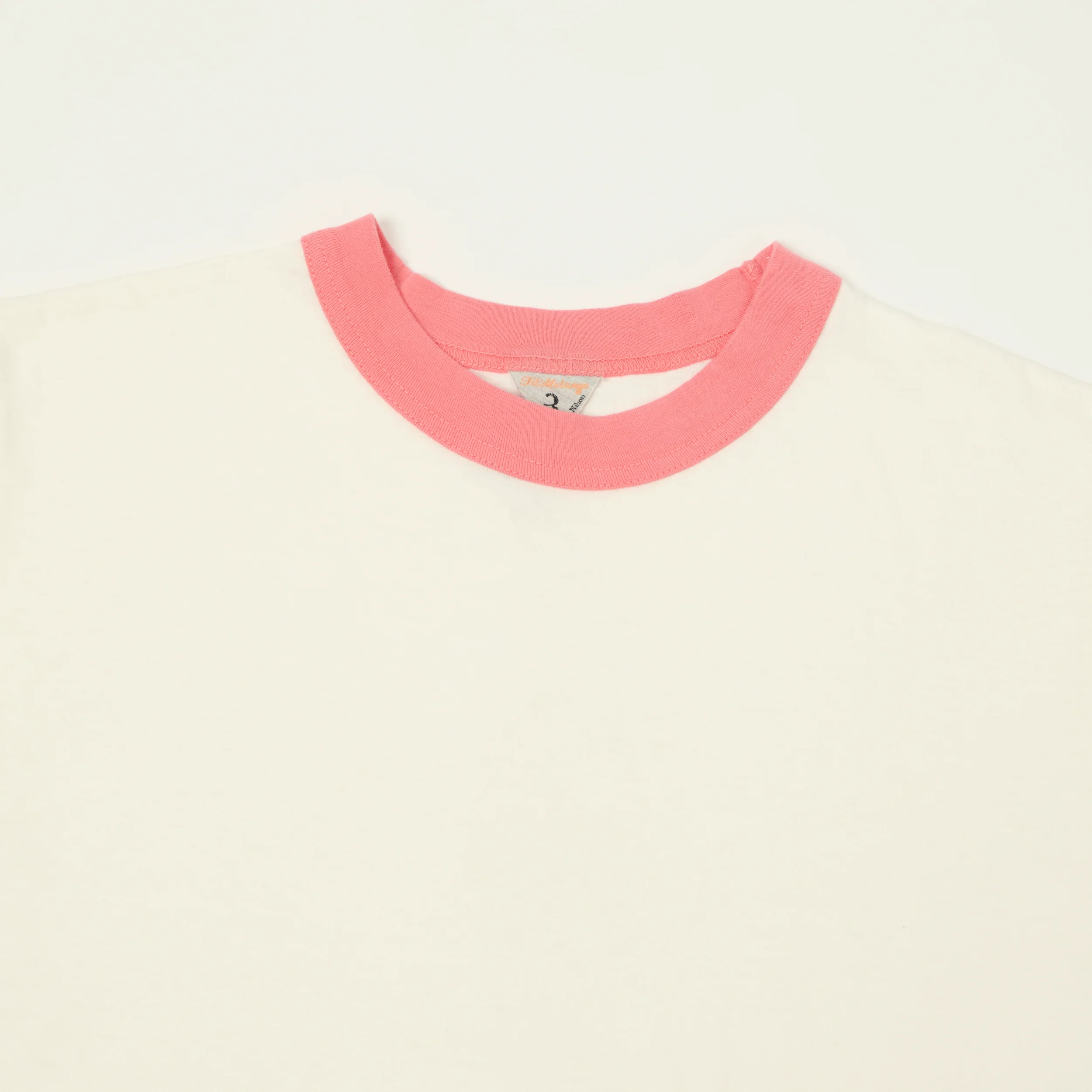 FilMelange 'Volker II' Ringer T-Shirt - White/Peach - Image 2