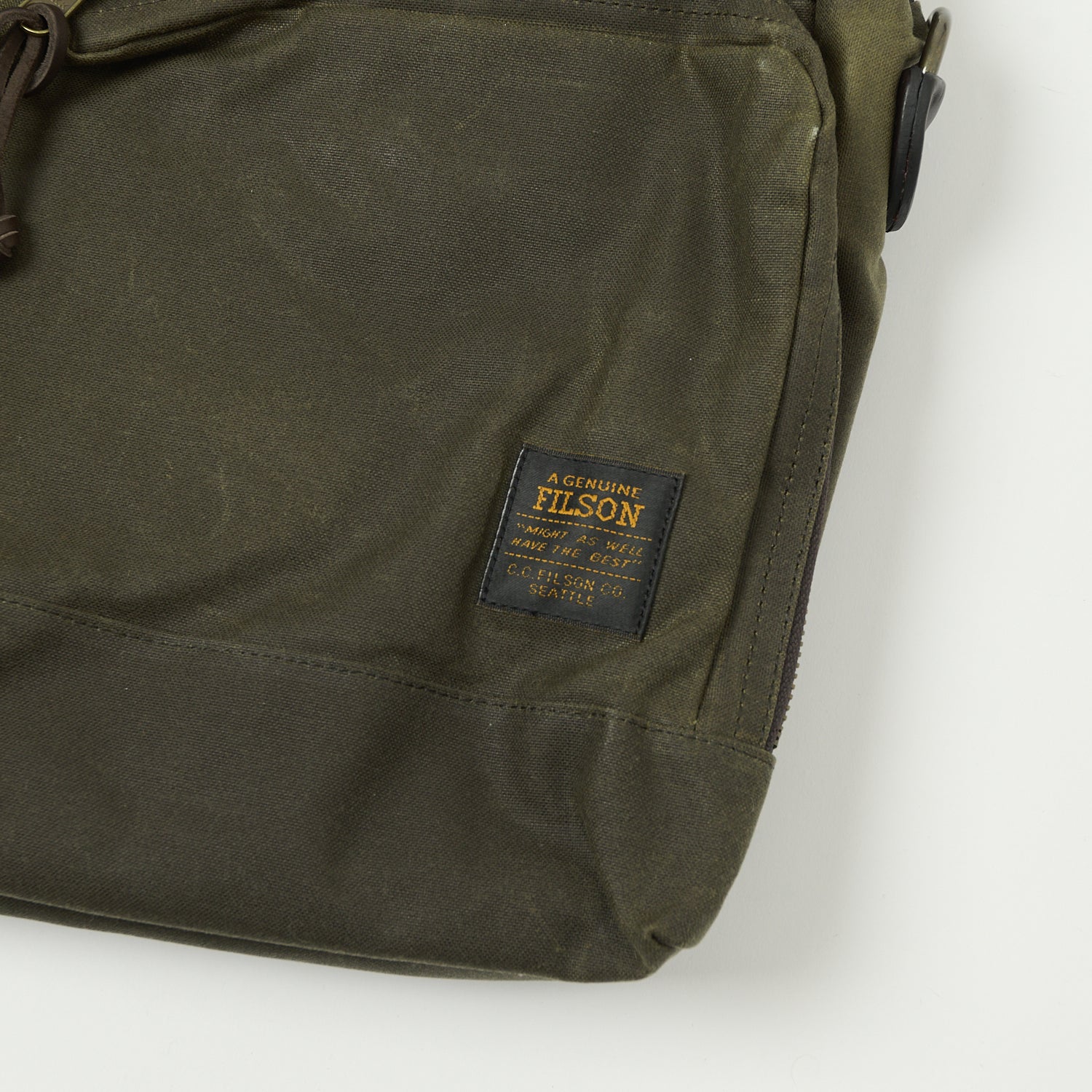 Filson 24-Hour Tin Cloth Briefcase - Otter Green - Image 2