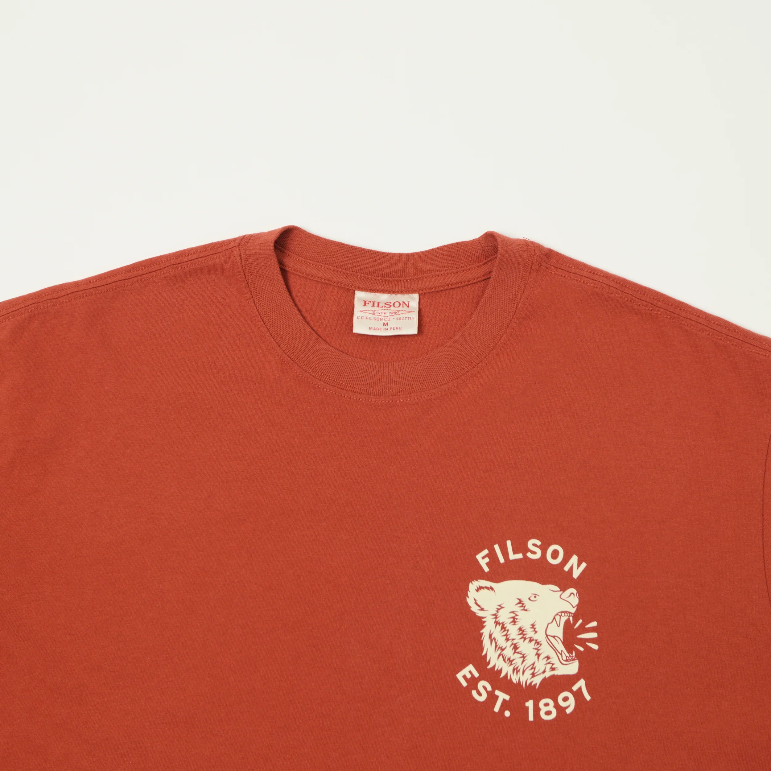 Filson 'Bear' Graphic T-Shirt - Chilli Oil - Image 2