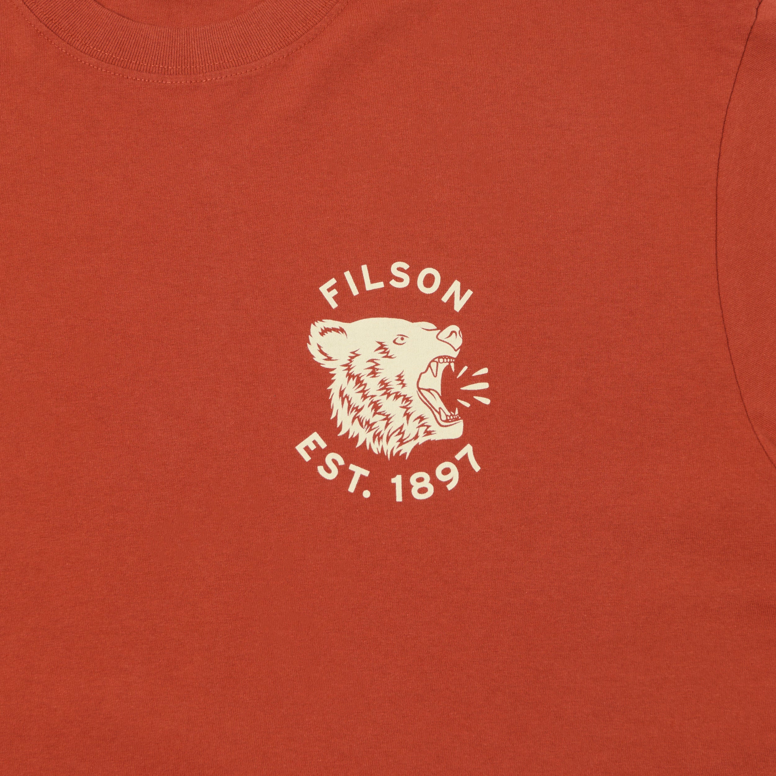 Filson 'Bear' Graphic T-Shirt - Chilli Oil - Image 5