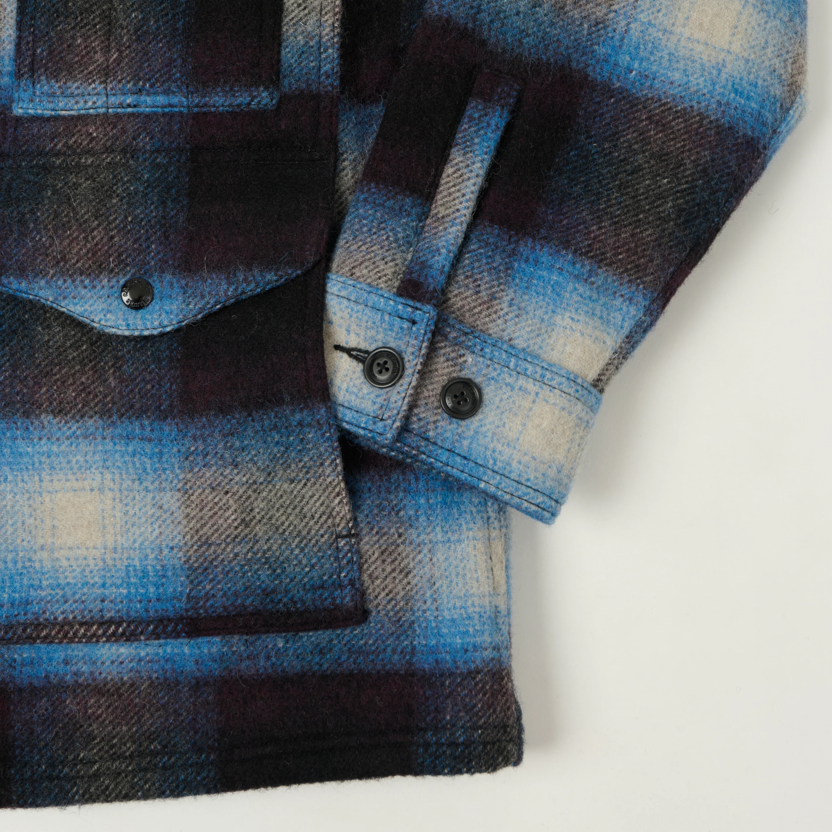 Filson 'Journey Man' Wool Plaid Jacket - Blue/Black - Image 3