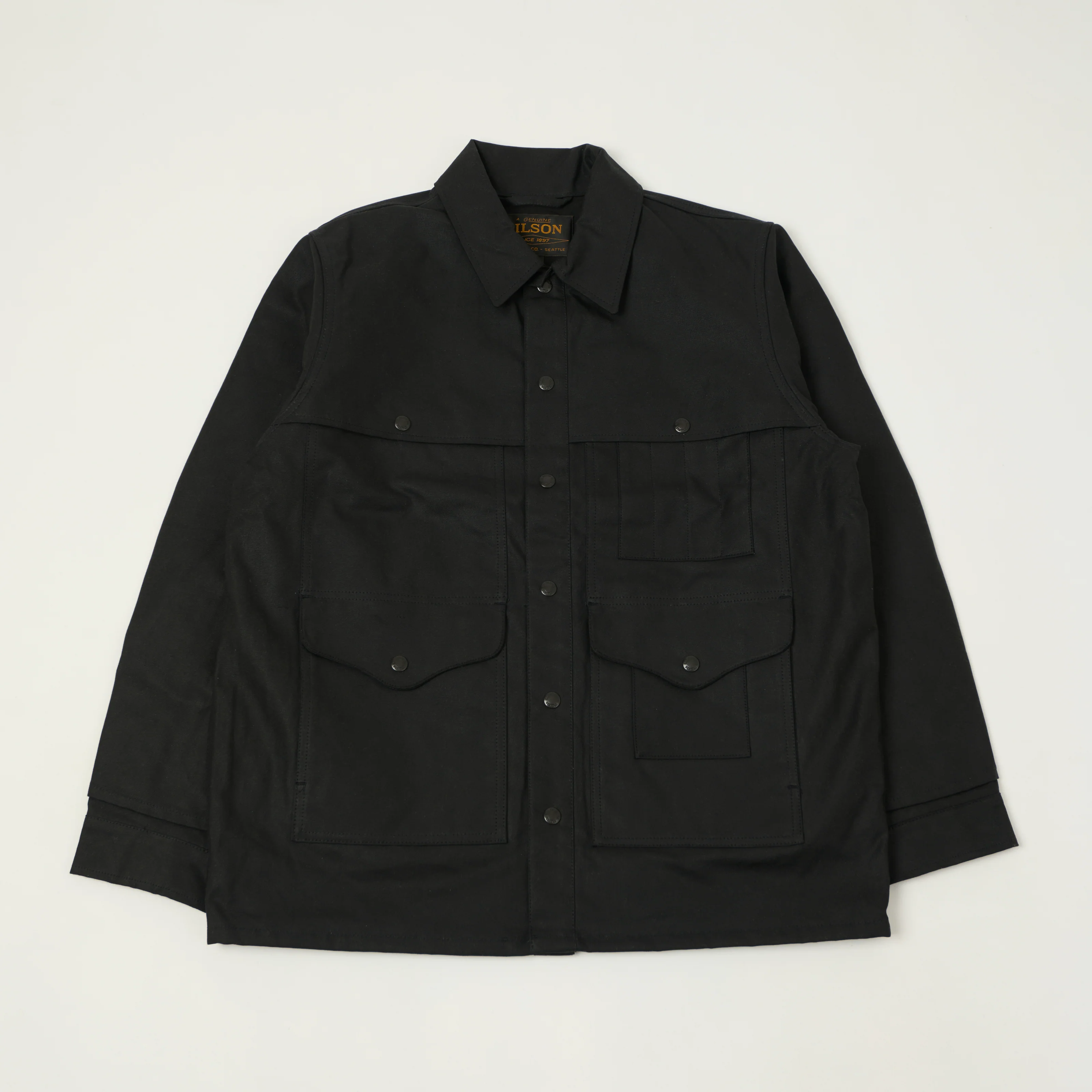 Filson Lined Tin Cloth Cruiser Jacket - Black