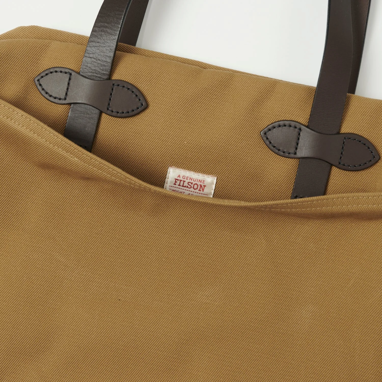 Filson Rugged Twill Tote Bag With Zipper - Tan - Image 3