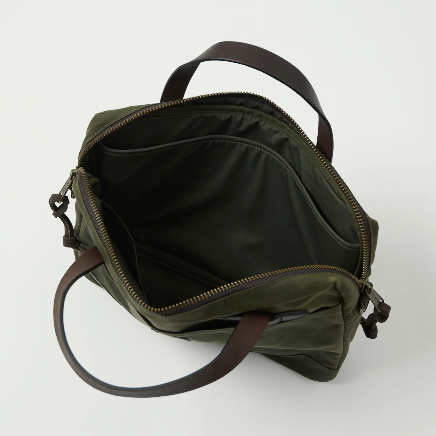 Filson Tin Cloth Compact Briefcase - Otter Green - Image 3