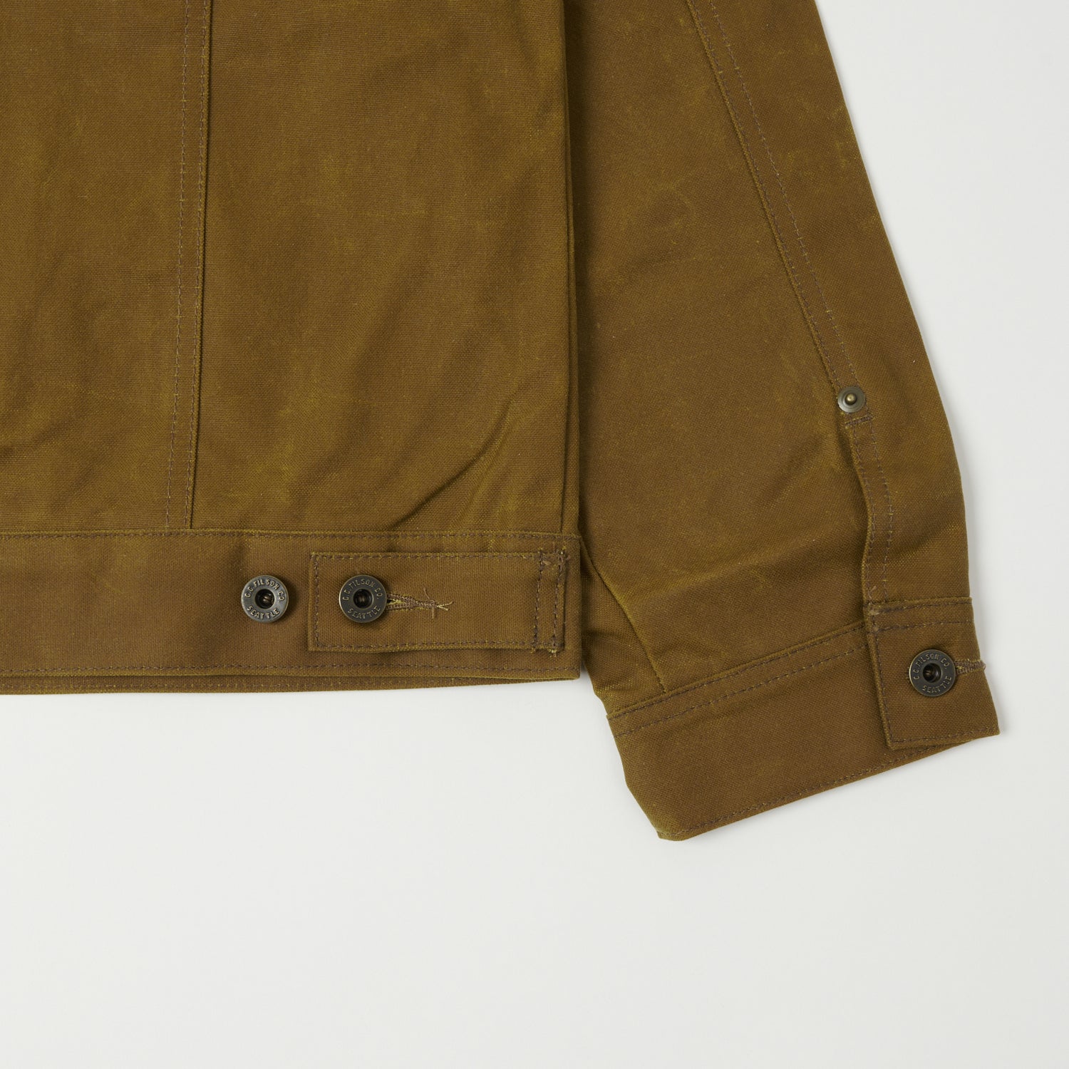 Filson Tin Cloth Short Lined Cruiser Jacket - Dark Tan - Image 5