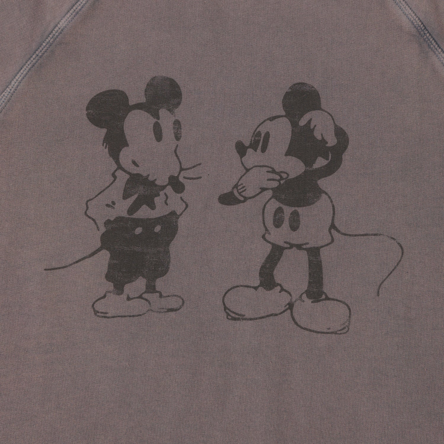 Flea-T 1950s Raglan Sleeve 'Mono Mickey Evolution' Sweatshirt - Navy - Image 3