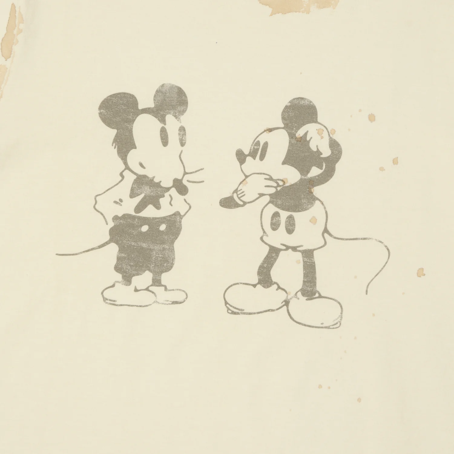 Flea-T 1950s 'Mono Mickey Evolution' T-Shirt - White - Image 3