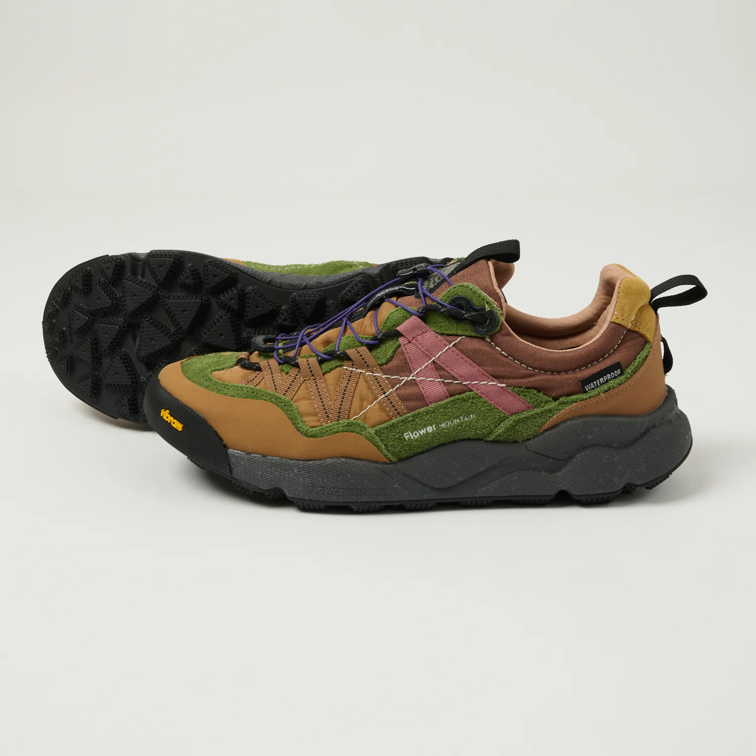 Flower Mountain Iwano 2 Man 'Suede/Nylon Sneaker - Taupe/Kaky/Rust - Image 2