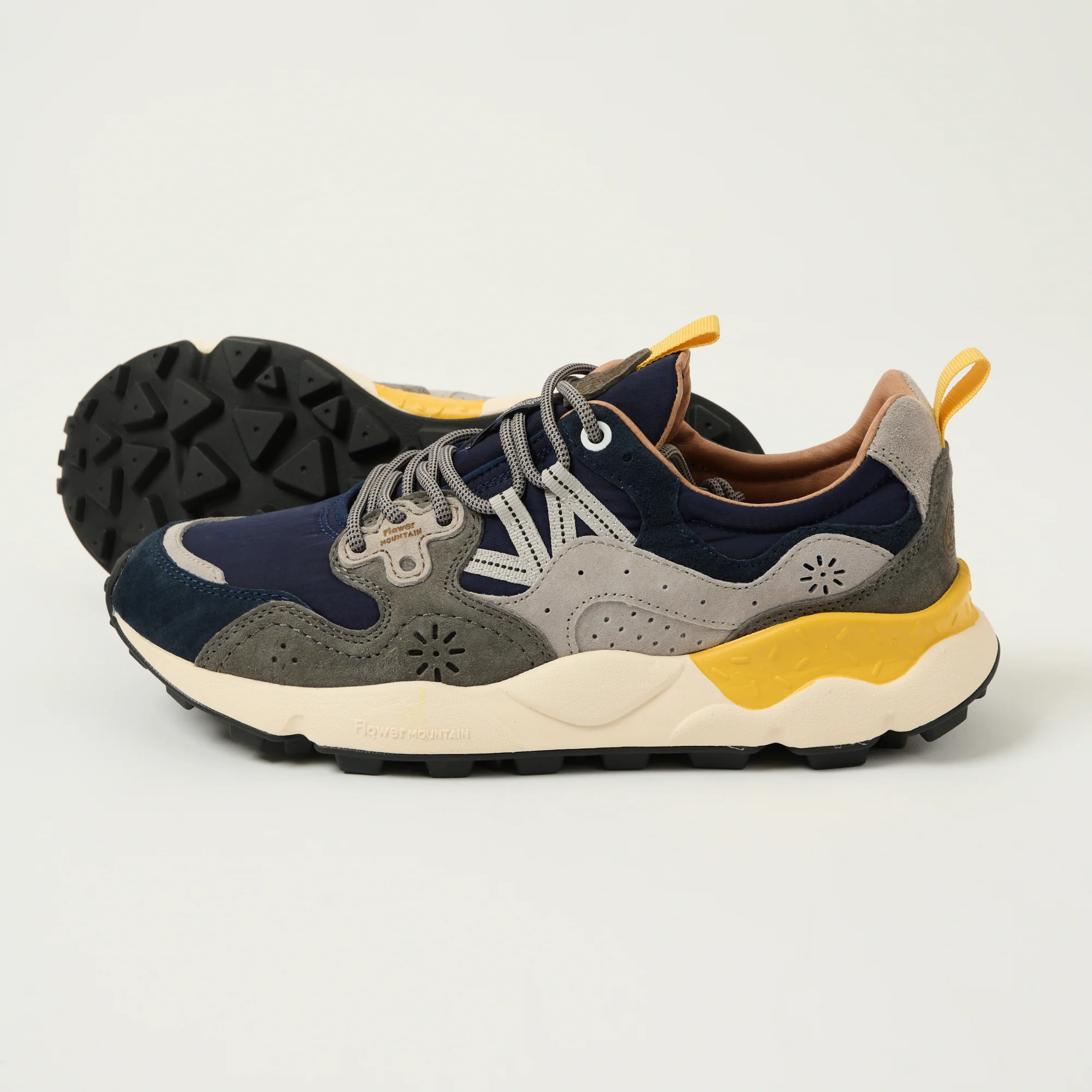 Flower Mountain Yamano 3 Man Suede/Nylon Sneaker - Navy/Blue/Grey - Image 2