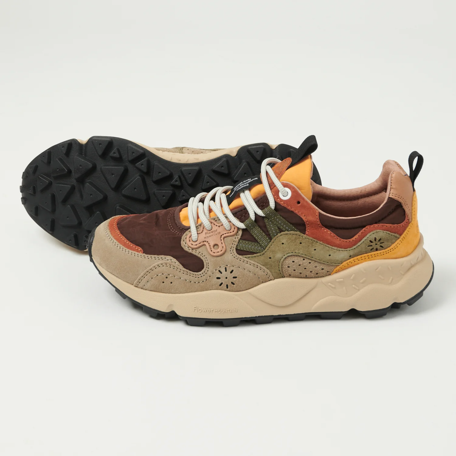 Flower Mountain Yamano 3 Man Suede/Nylon Sneaker - Taupe/Brown - Image 2