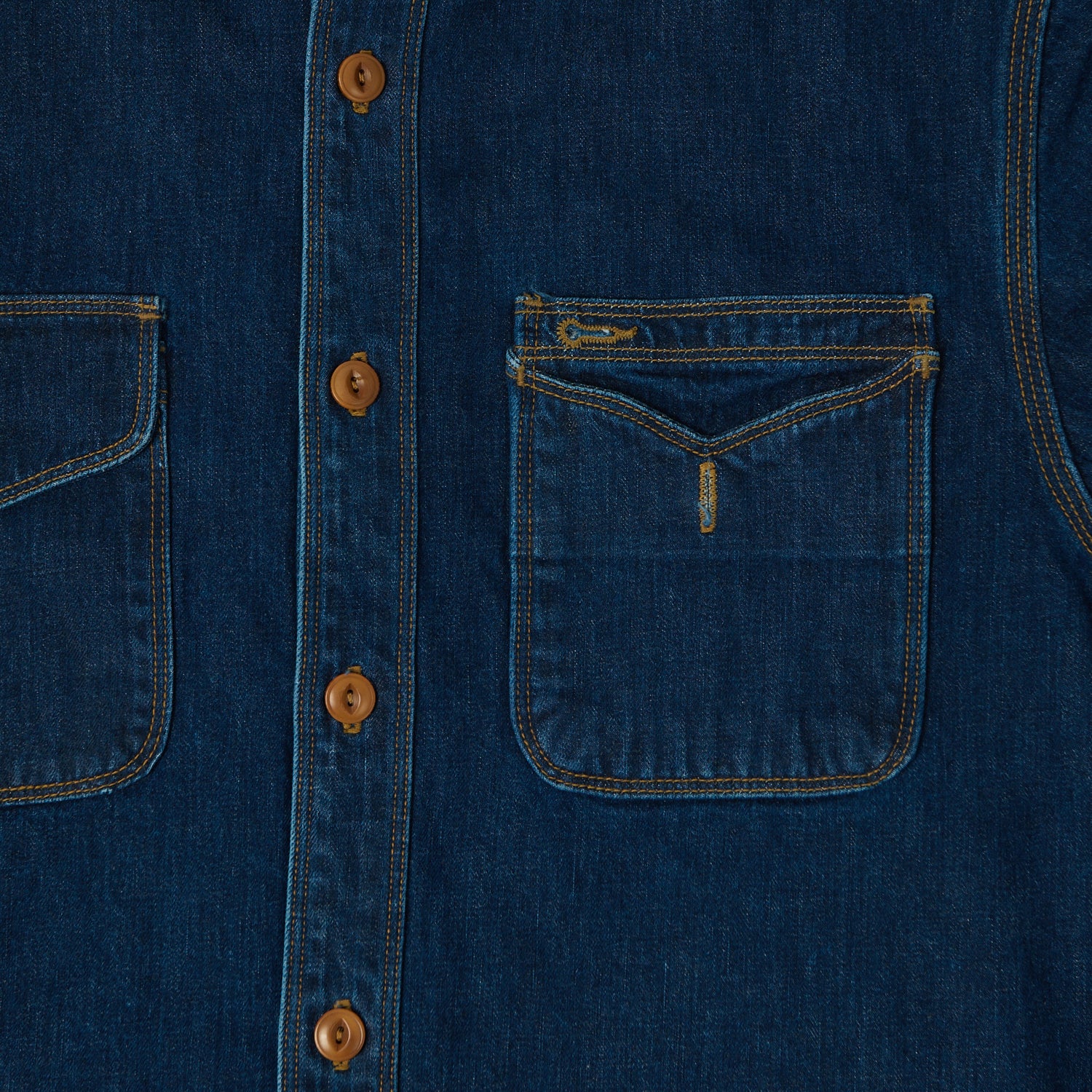 Freenote Cloth 'Lambert' 8oz Denim Work Shirt - Stone Washed - Image 4