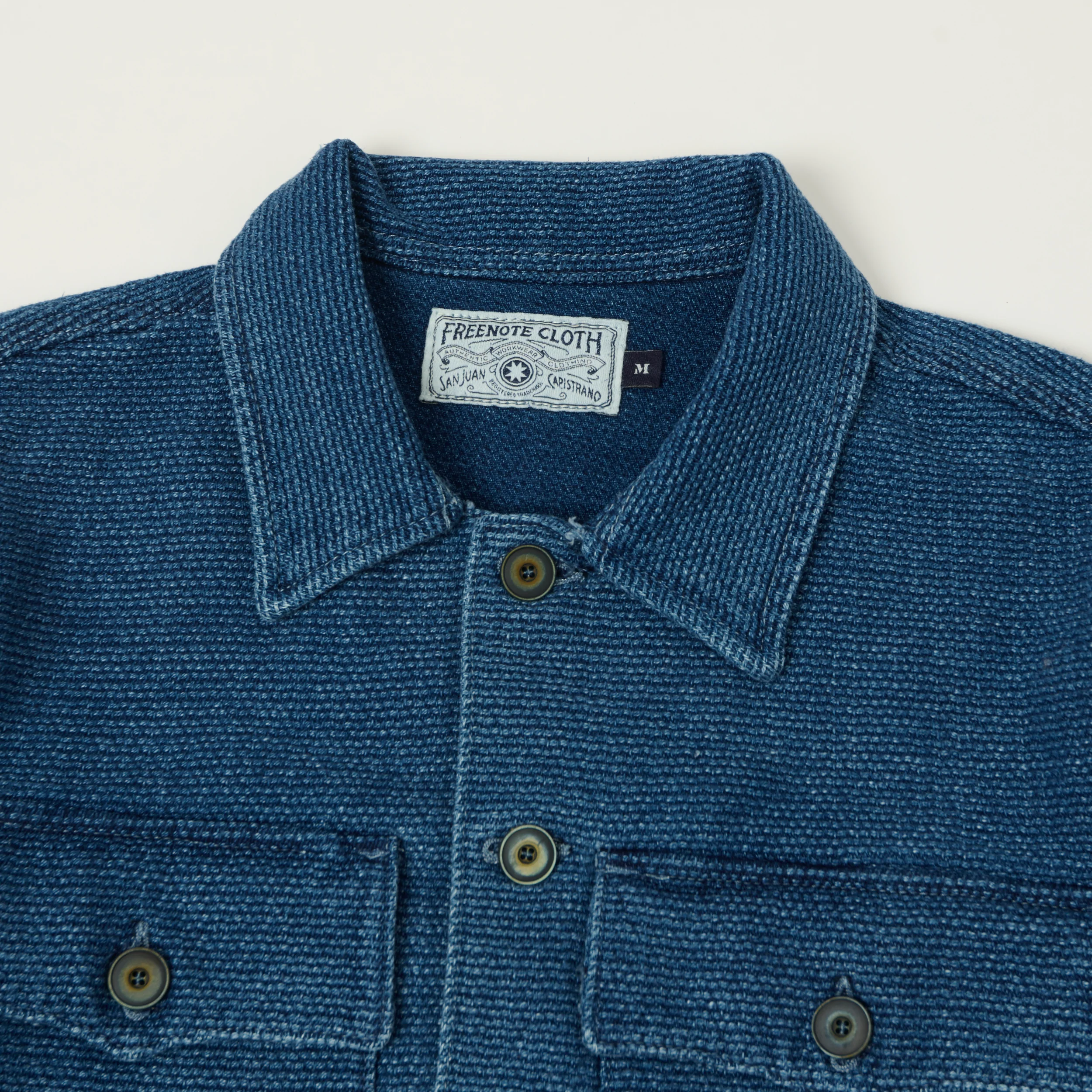 Freenote Cloth 'Midway' Indigo Sashiko Jacket - Two Year Wash - Image 2