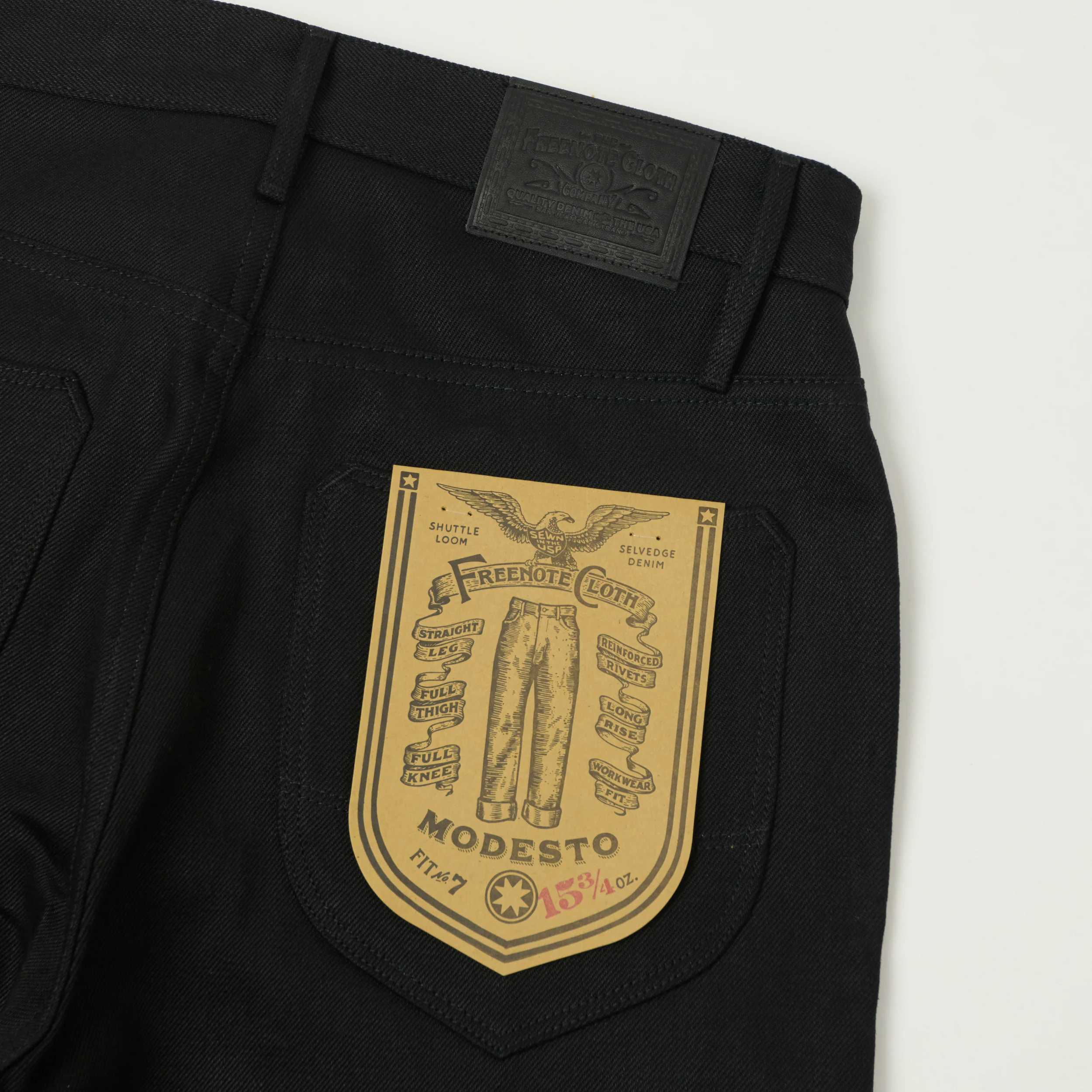 Freenote Cloth 'Modesto' 15.75oz Regular Straight Jeans - Black - Image 2