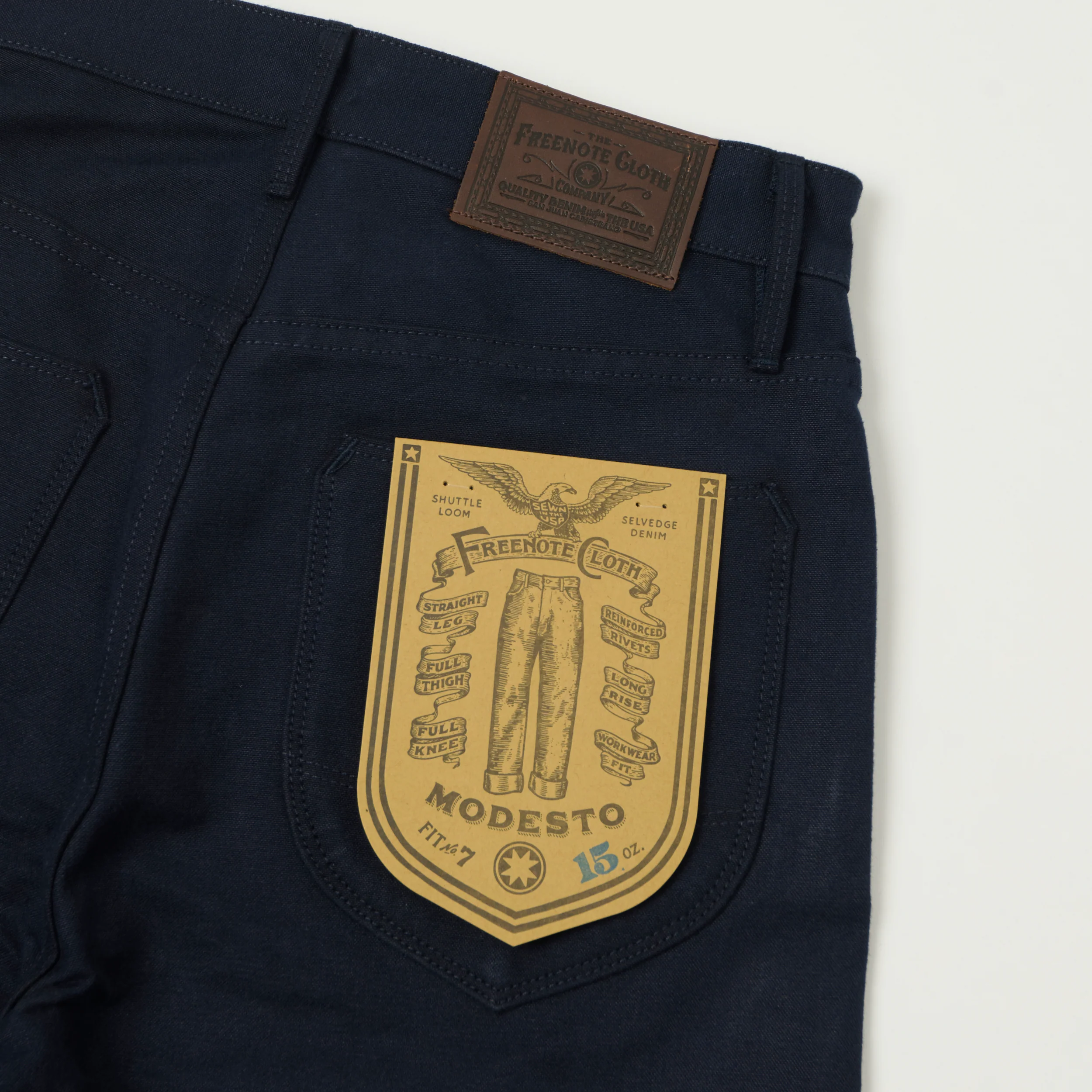 Freenote Cloth 'Modesto' 15oz Duck Canvas Trouser - Navy - Image 2