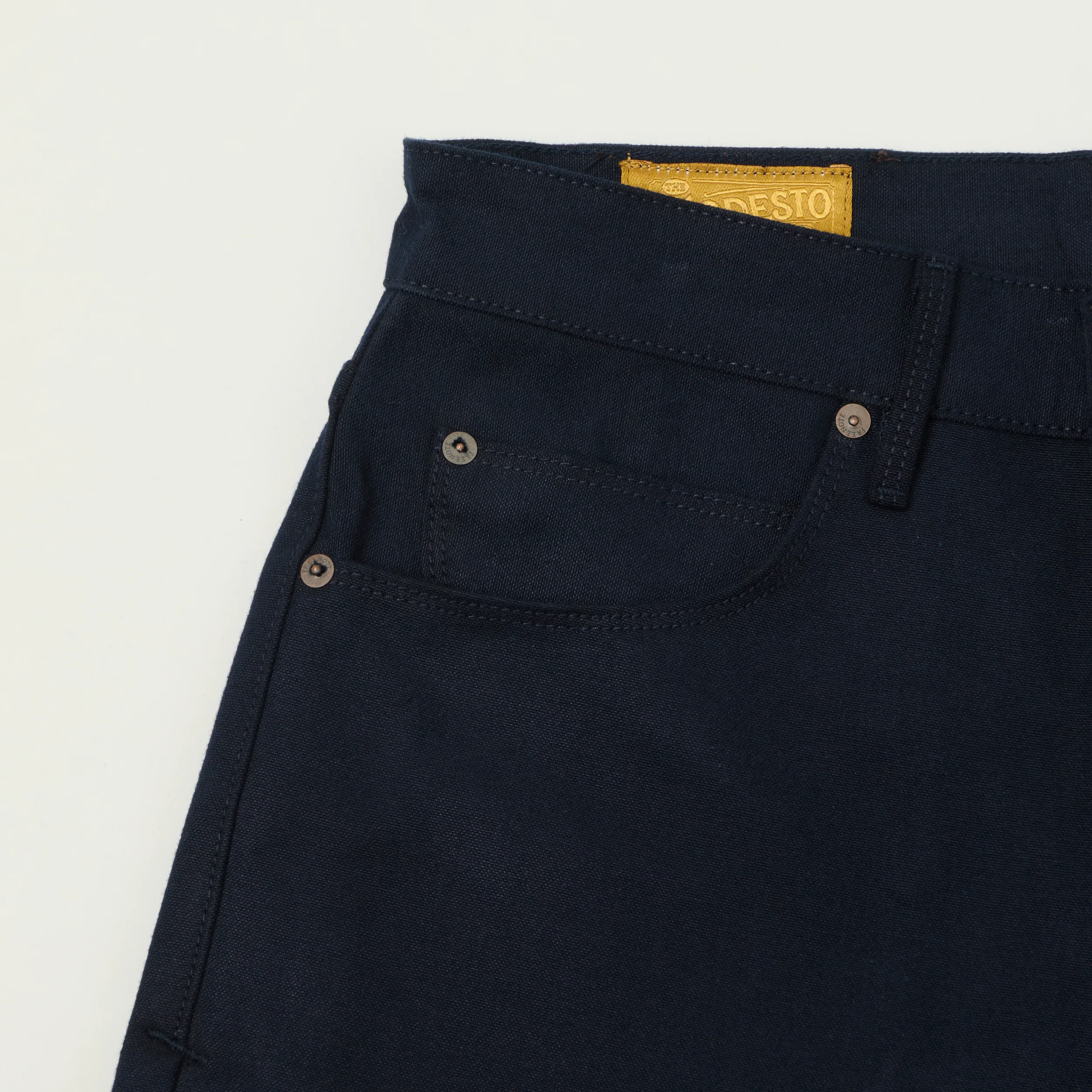 Freenote Cloth 'Modesto' 15oz Duck Canvas Trouser - Navy - Image 5
