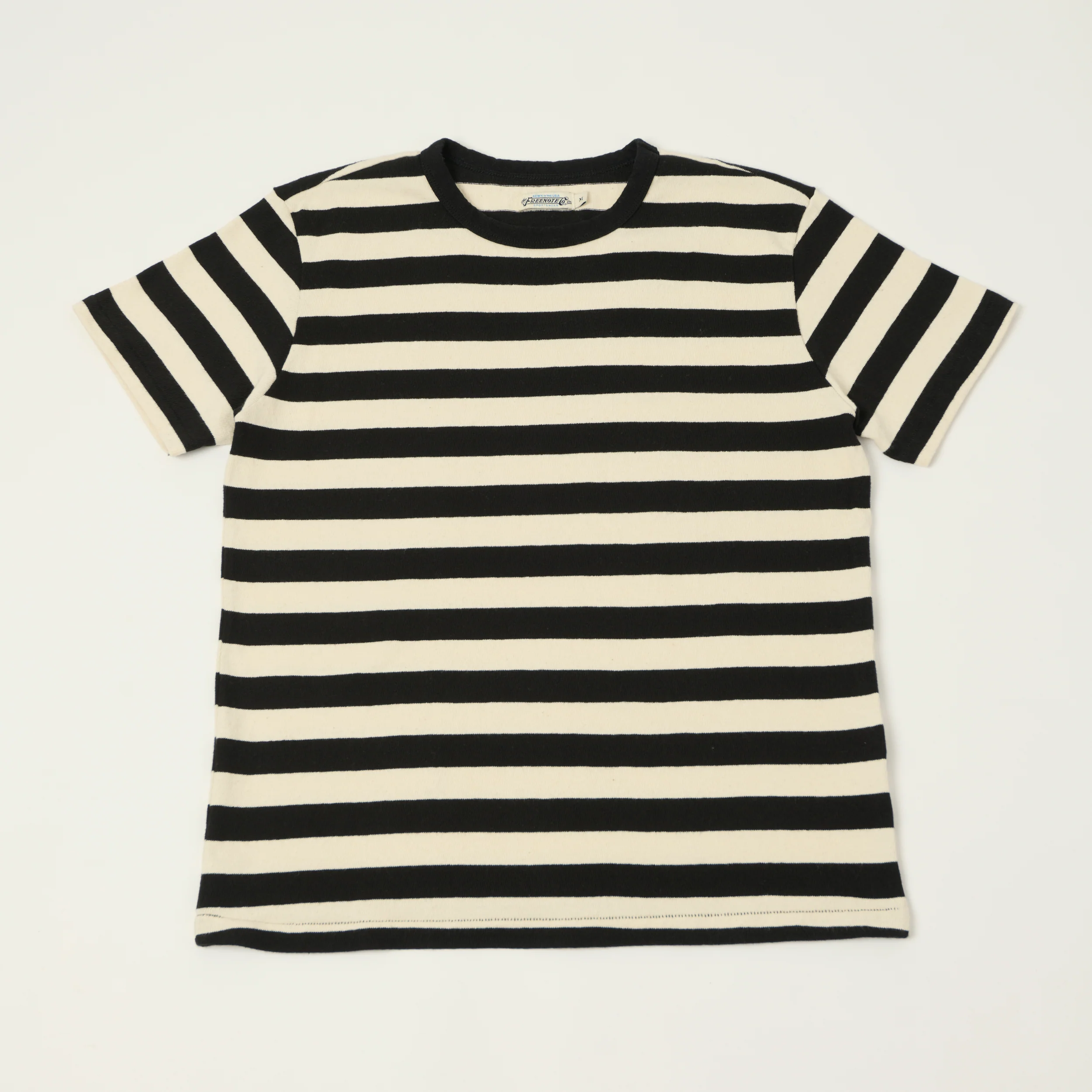 Freenote Cloth 'Shifter' Striped T-Shirt - Off White/Black