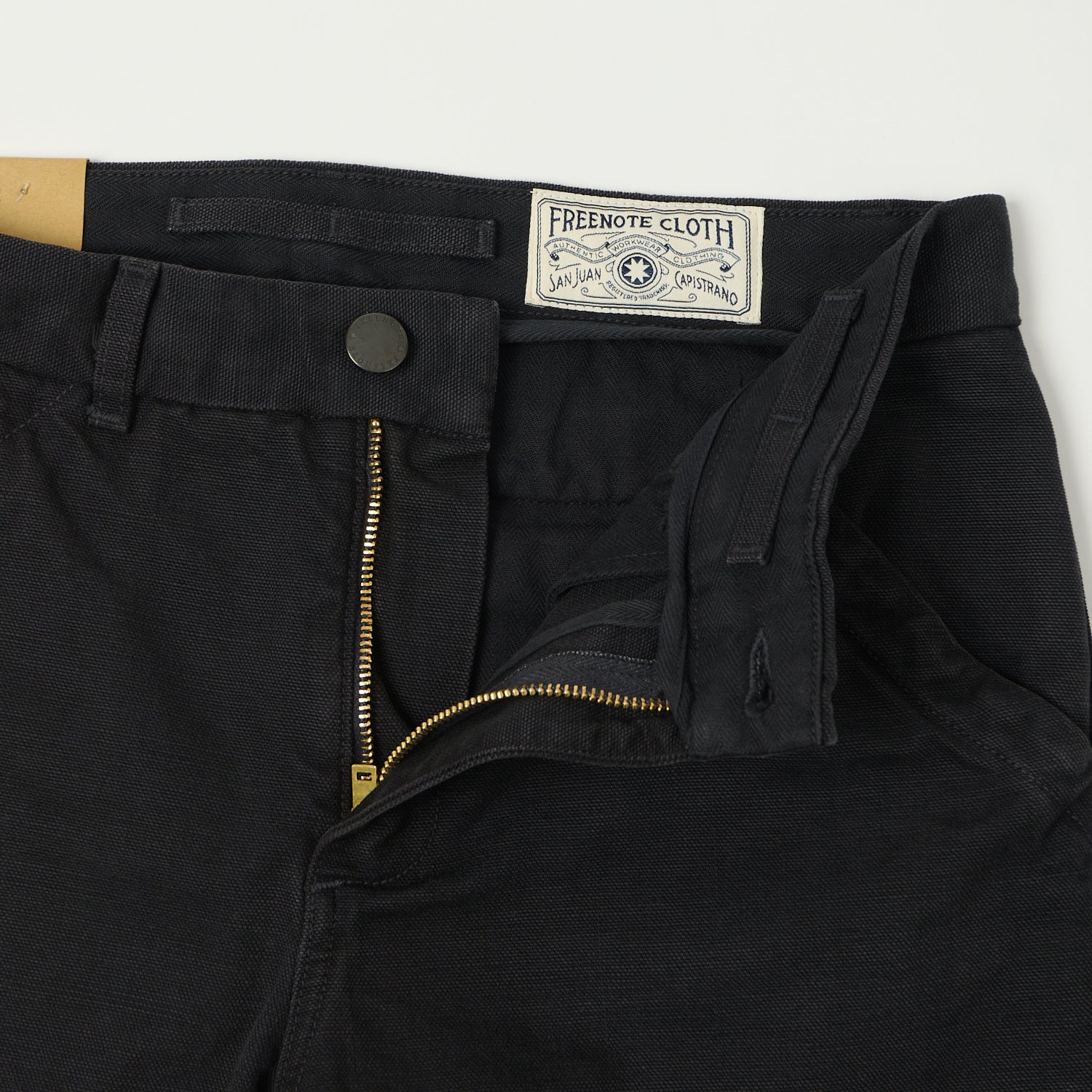 Freenote Cloth Heavyweight 14oz Slub Workers Chino - Black - Image 5