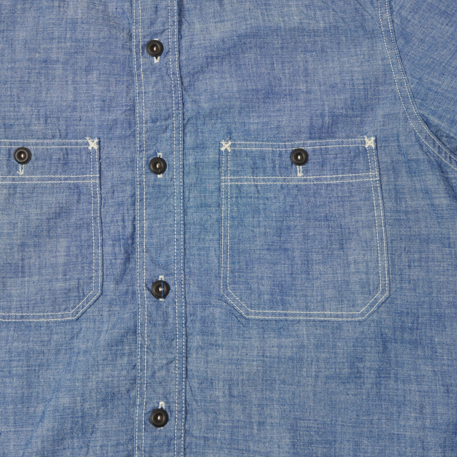 Freewheelers & Co Union Special Overalls 'Head Man' Cut Sleeve Shirt - Vintage Indigo - Image 4