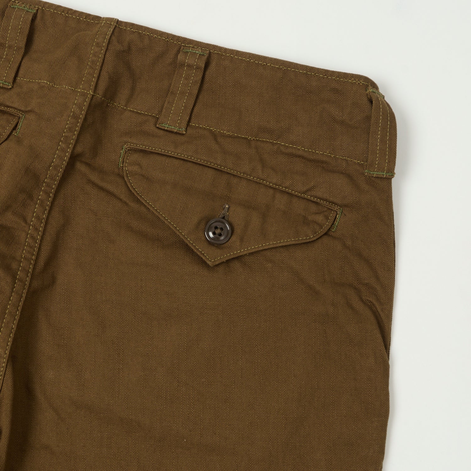 Freewheelers & Co Union Special Overalls Aviators Trouser - Dark Sepia Brown - Image 2