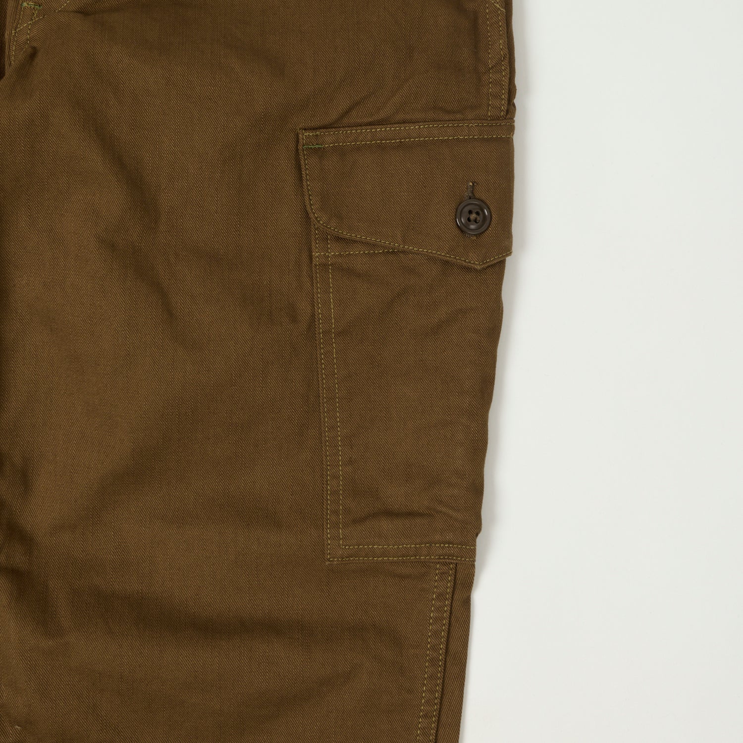 Freewheelers & Co Union Special Overalls Aviators Trouser - Dark Sepia Brown - Image 4