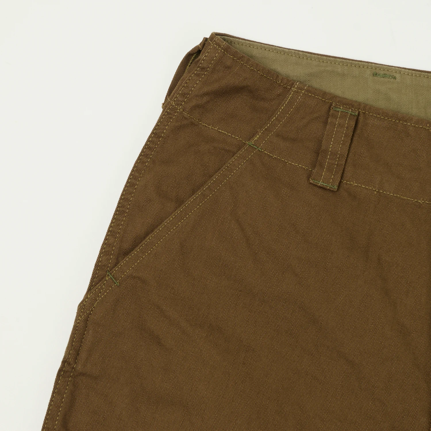 Freewheelers & Co Union Special Overalls Aviators Trouser - Dark Sepia Brown - Image 5