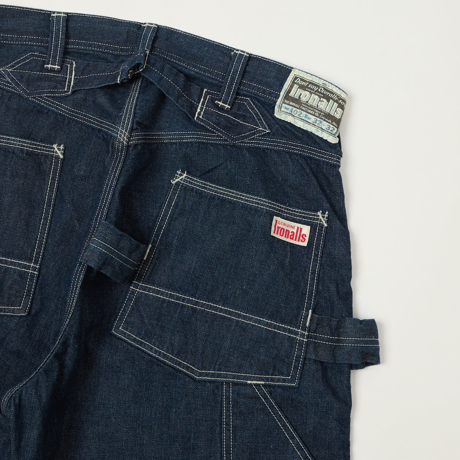 Freewheelers & Co Ironall 'Lot 102 Denim Overalls' Trouser - Indigo - Image 2