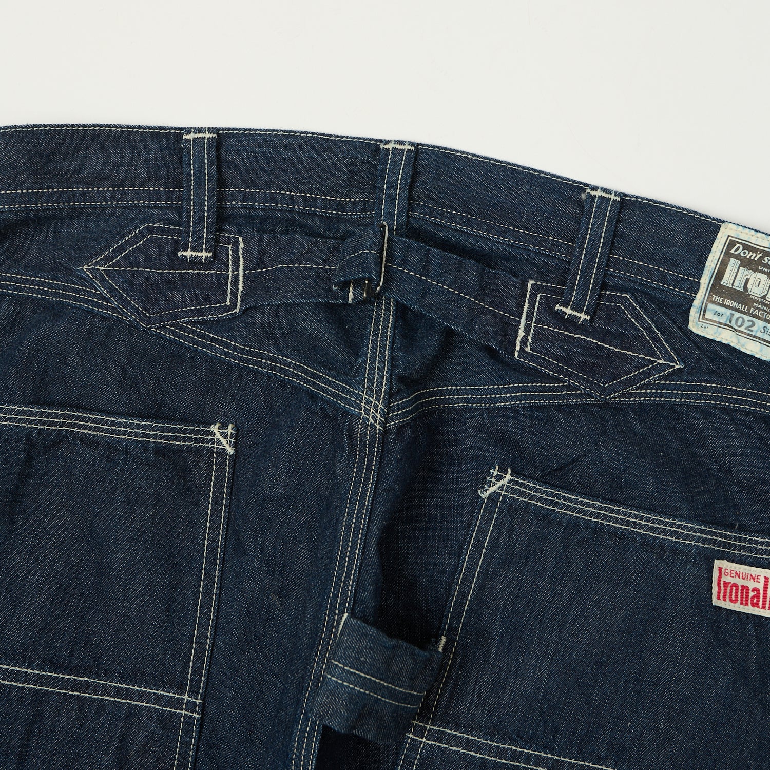 Freewheelers & Co Ironall 'Lot 102 Denim Overalls' Trouser - Indigo - Image 4