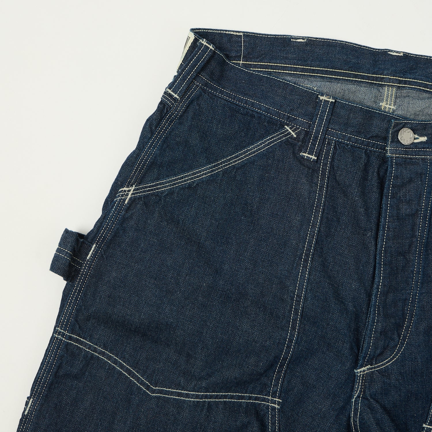Freewheelers & Co Ironall 'Lot 102 Denim Overalls' Trouser - Indigo - Image 6