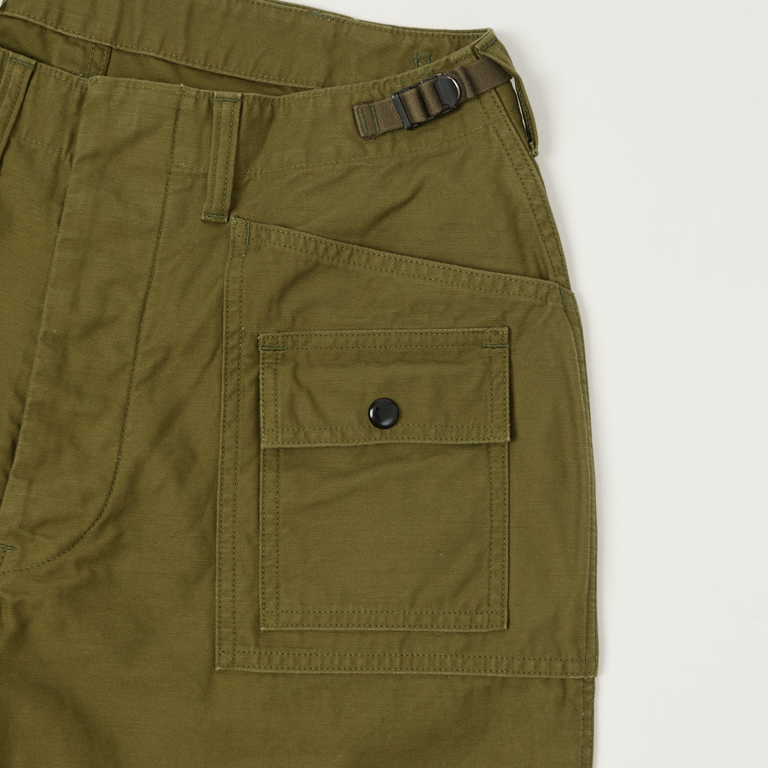 Freewheelers & Co Motor Psyclone 'Grunts' Shorts - Olive - Image 3