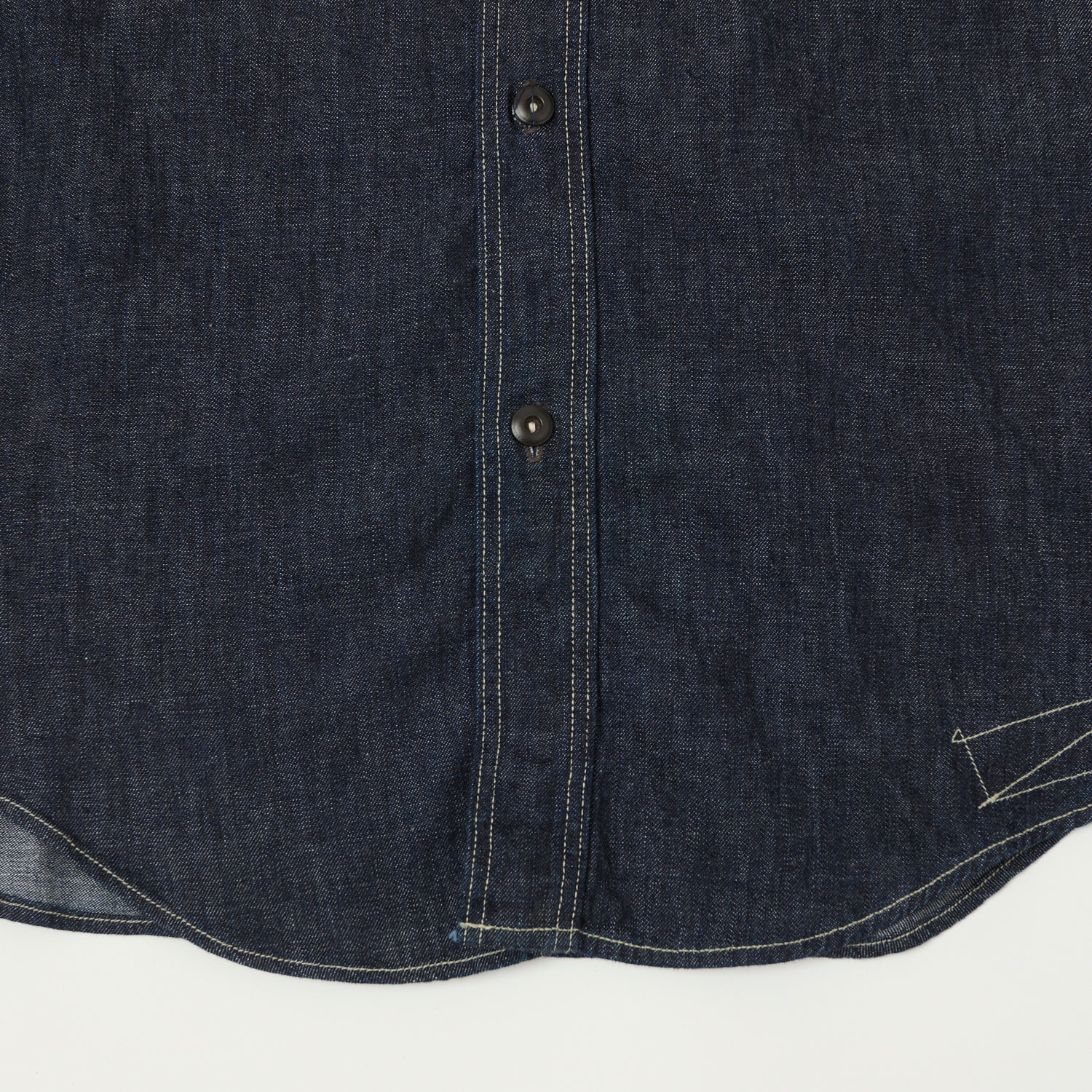 Freewheelers & Co Union Special Overalls 'Diamond Cracker' 8oz Denim Work Shirt - Indigo - Image 5