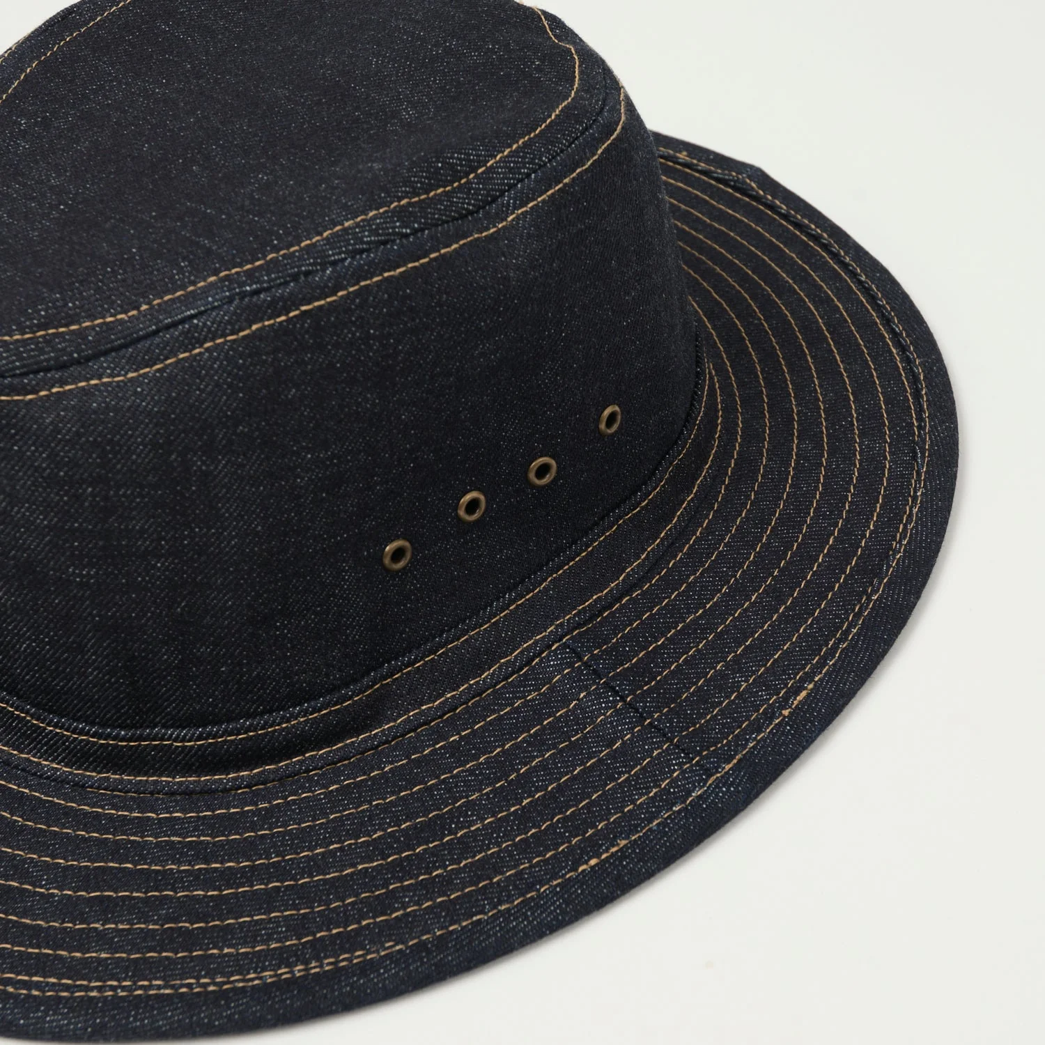 Freewheelers & Co Great Lakes 'Smokey Bear' Woodsman Hat - Indigo Denim - Image 2