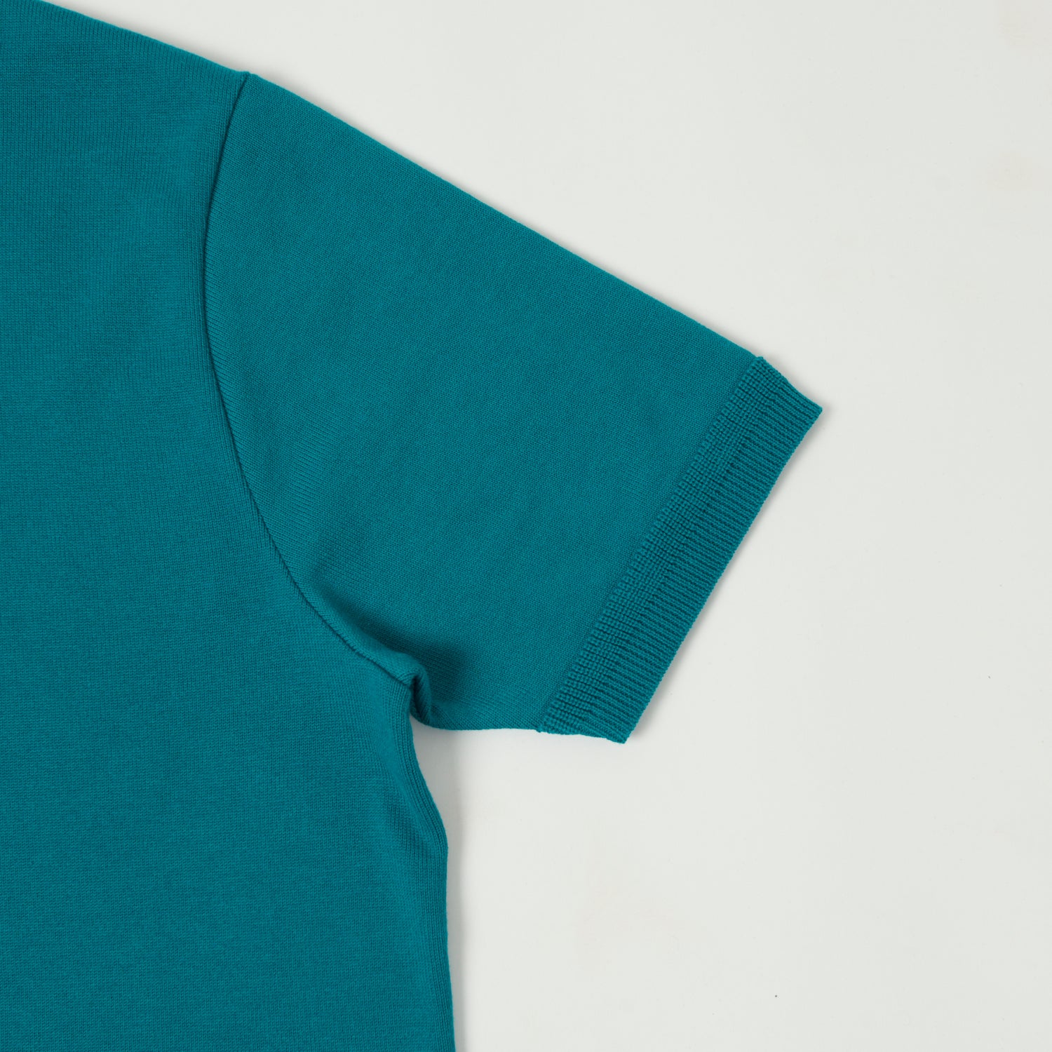 Fujito 'Easy' Solid Collar Knit Polo - Emerald - Image 4