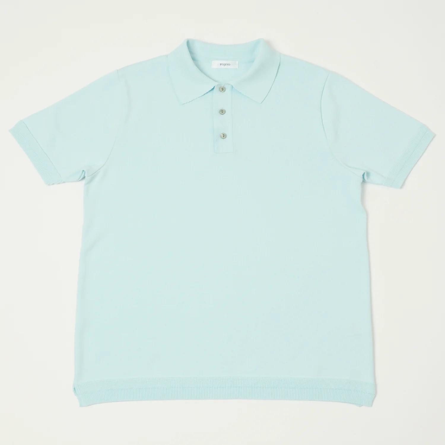 Fujito 'Easy' Solid Collar Knit Polo - Sax