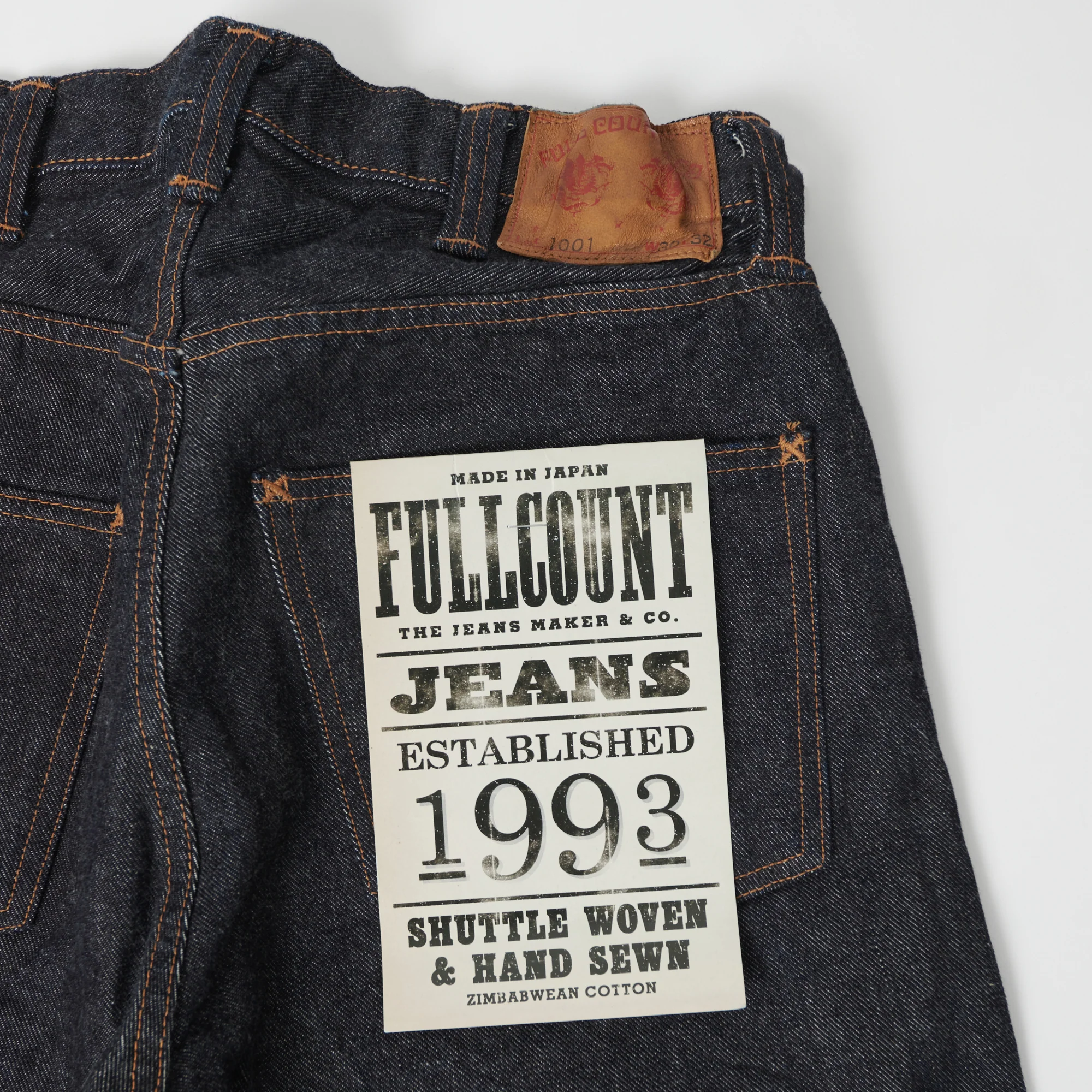 FULLCOUNT 1001 14.4oz Left Hand Twill Slim Tapered Jean - One Wash - Image 2