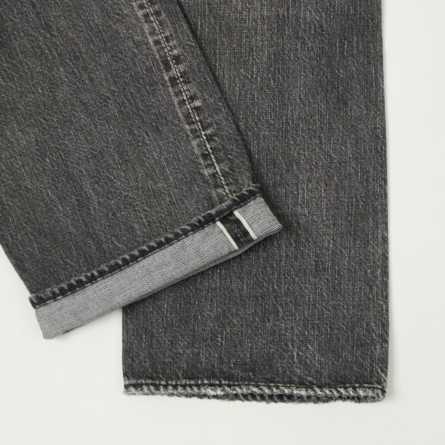 FULLCOUNT 1101 13.7oz Loose Straight Jean - Black 'Dartford' Wash - Image 4