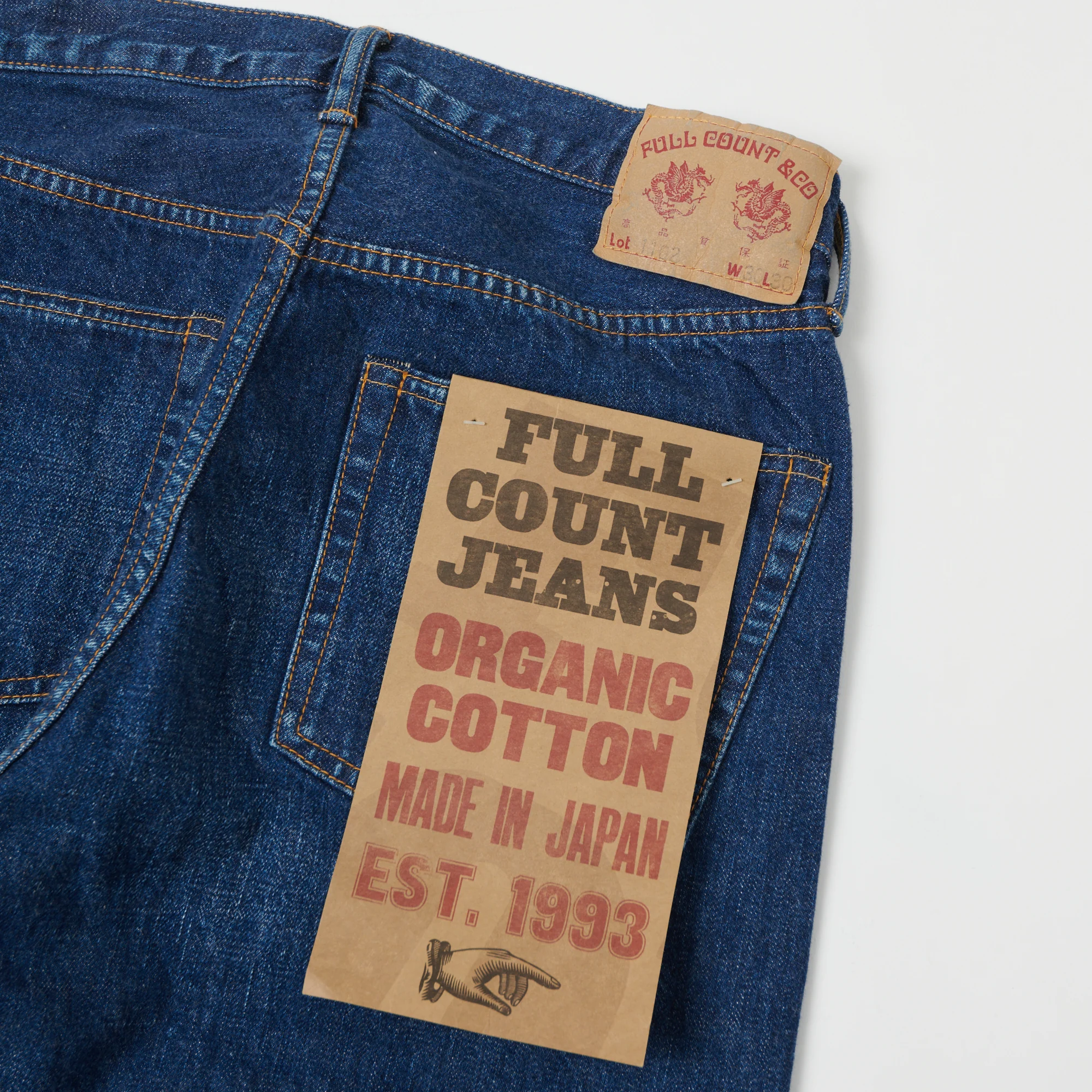 FULLCOUNT 1102 13.7oz Regular Straight Jean - 'That Thing' Wash - Image 2