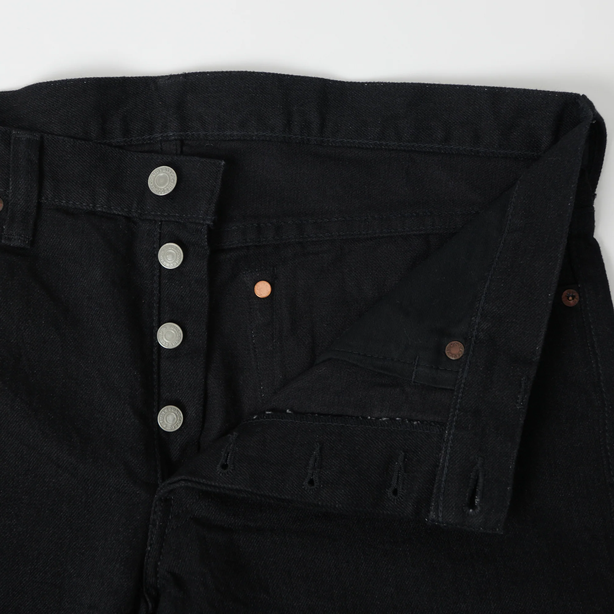 FULLCOUNT 1109 13.7oz Slim Straight Jean - Raw Black - Image 3