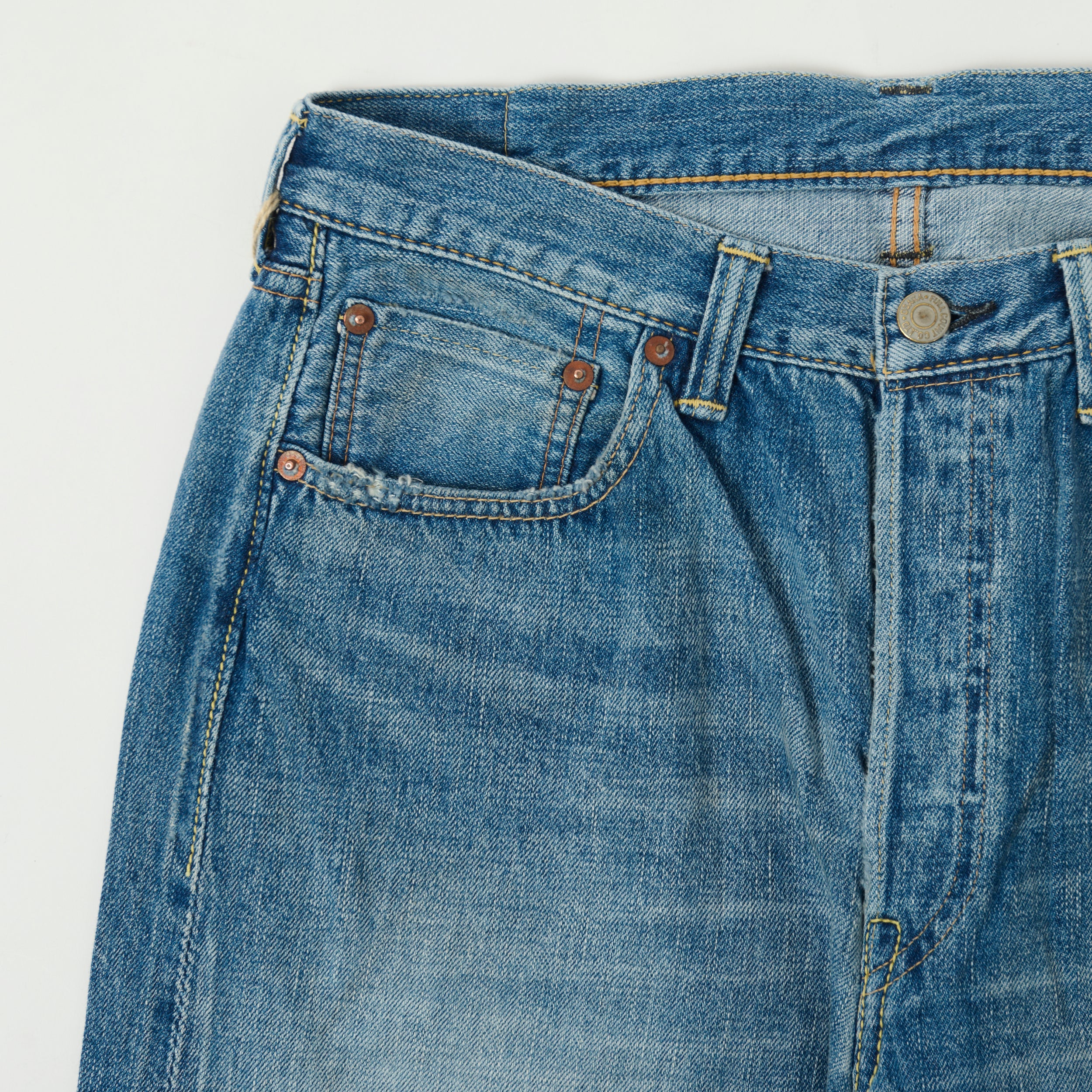 FULLCOUNT 1101SS 'Super Smooth' 11.5oz Loose Straight Jean - 'Dartford' Wash - Image 5