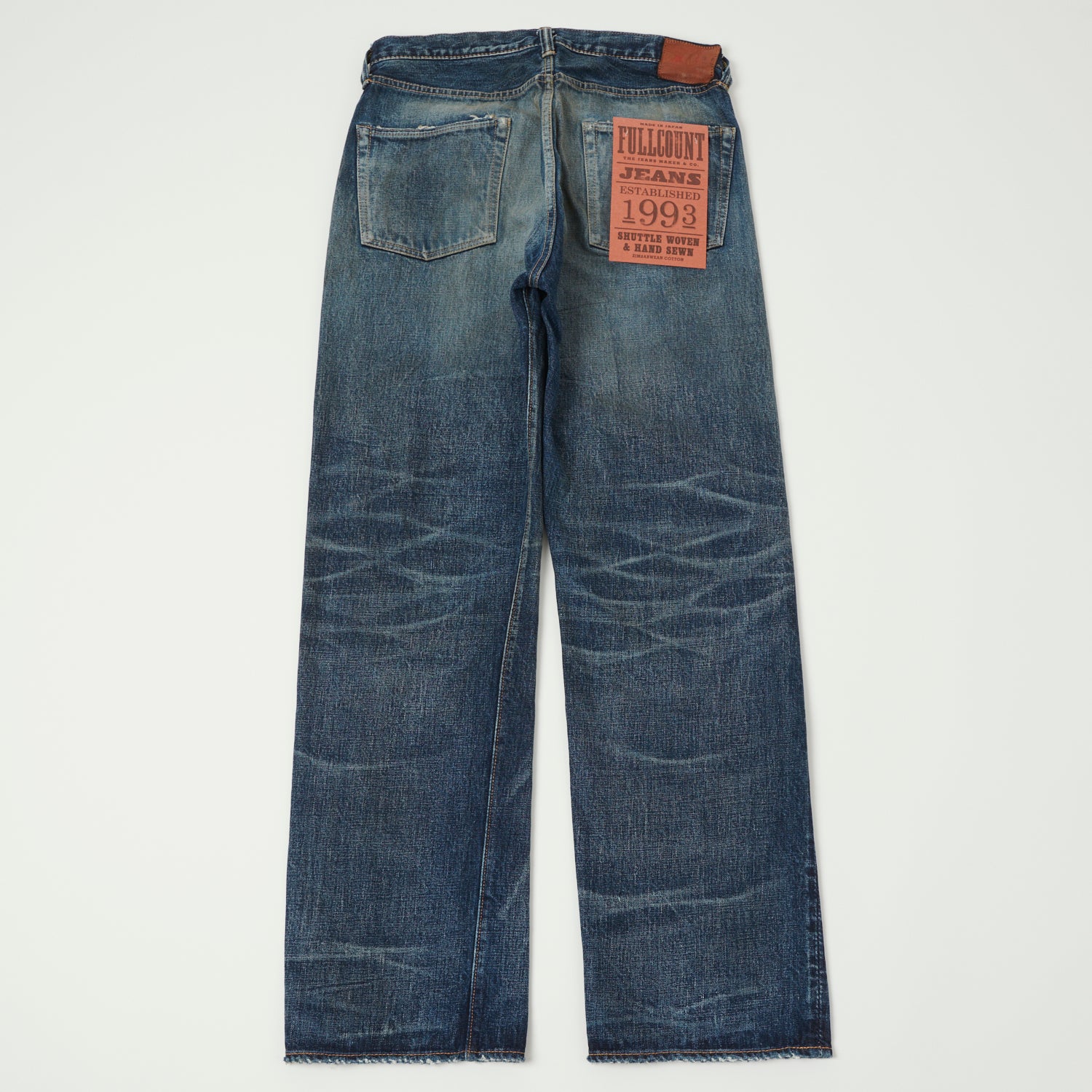 FULLCOUNT 0105XX 15.5oz Wide Straight Jean - 'Fear of the Dark' Wash - Image 6