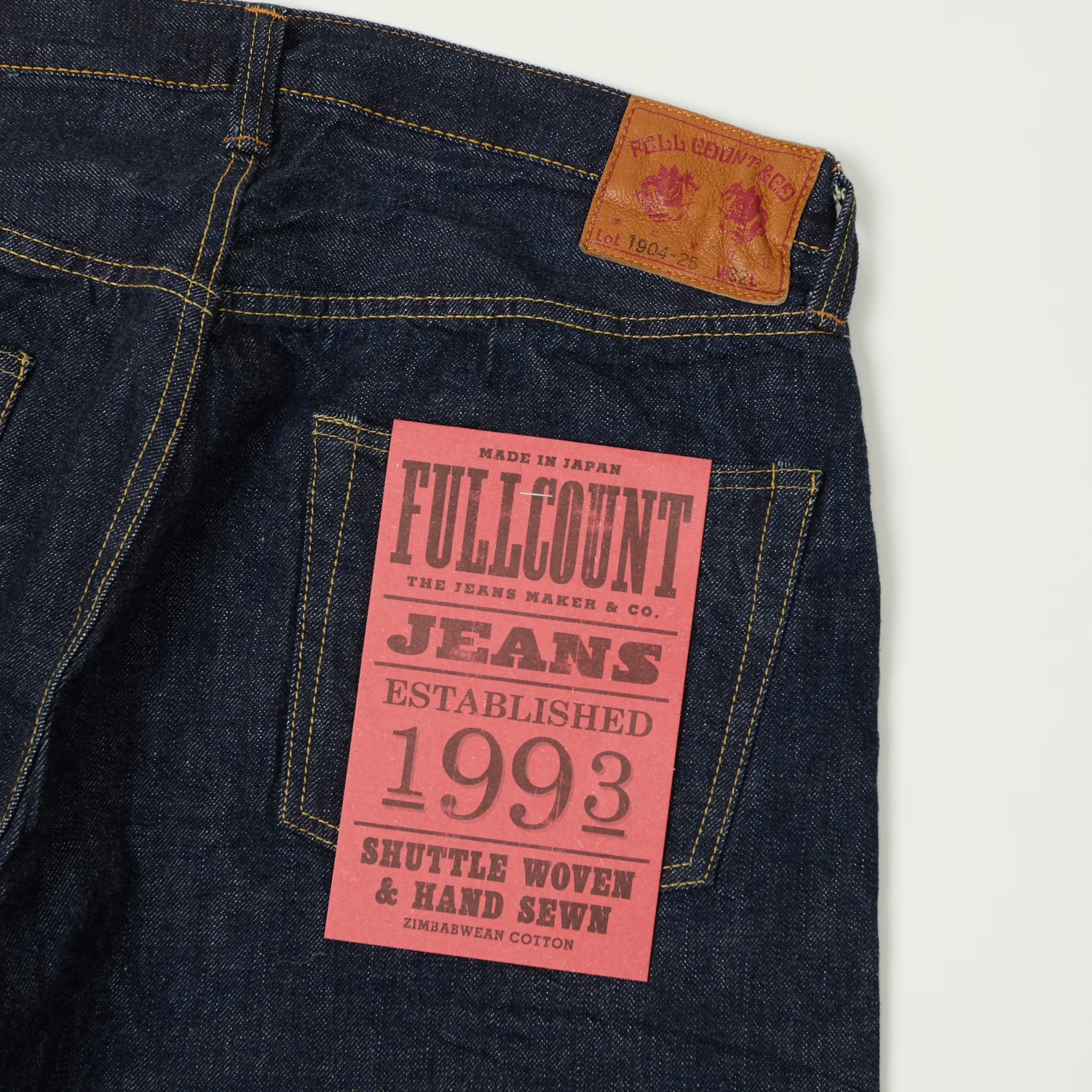 FULLCOUNT 1904 Five Pocket Denim Shorts - One Wash - Image 2