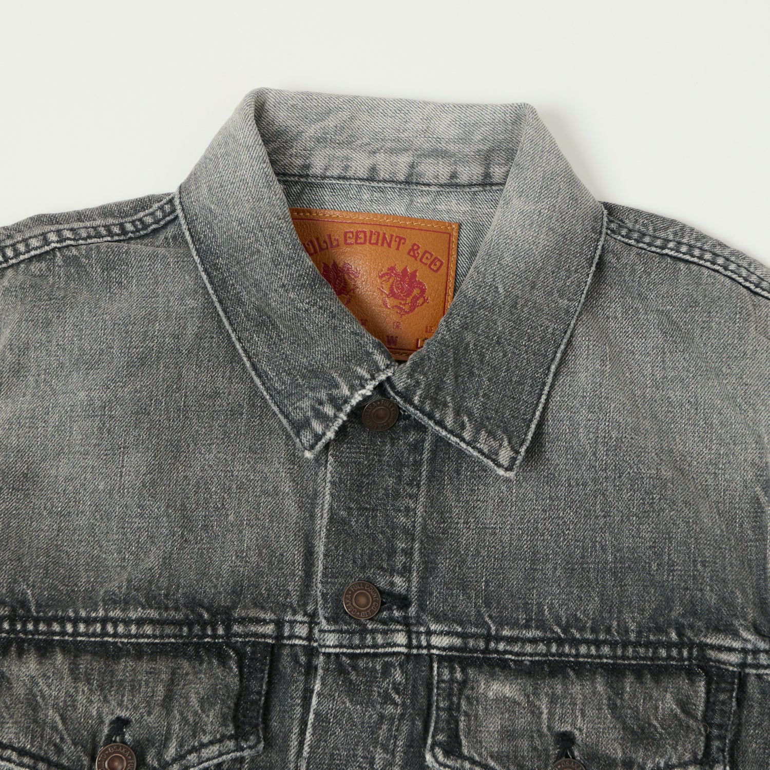 FULLCOUNT 2101 13.7oz Type III Denim Jacket - Black 'Dartford' Wash - Image 2