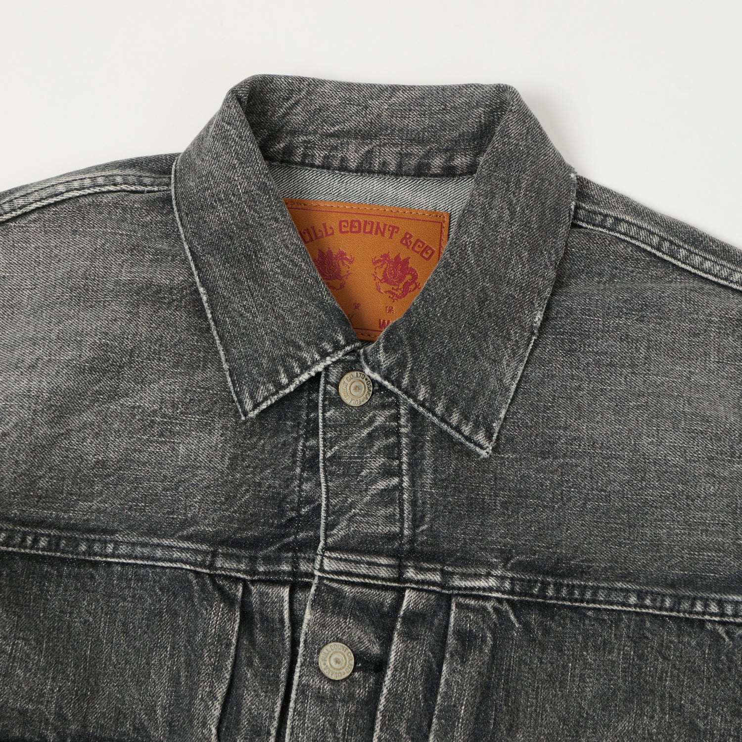 FULLCOUNT 2102 13.7oz Type II Denim Jacket - Black 'Dartford' Wash - Image 2