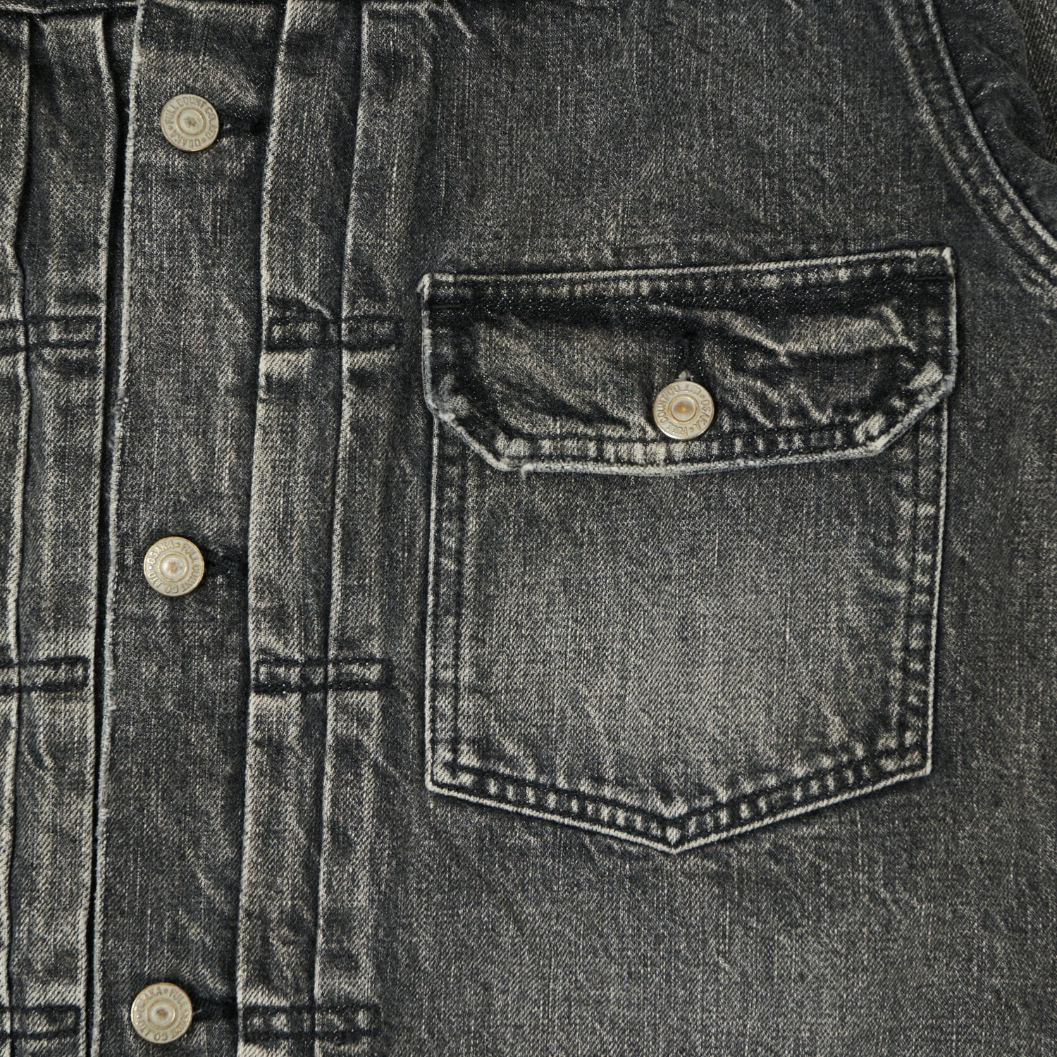 FULLCOUNT 2102 13.7oz Type II Denim Jacket - Black 'Dartford' Wash - Image 3
