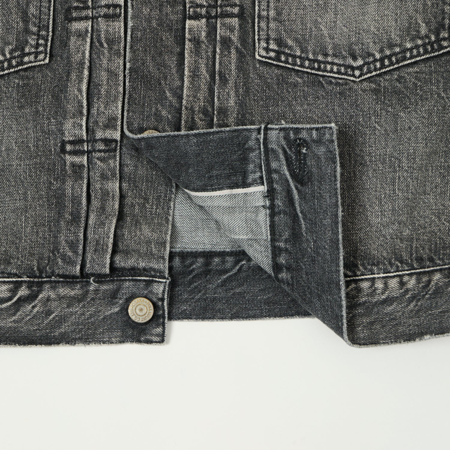 FULLCOUNT 2102 13.7oz Type II Denim Jacket - Black 'Dartford' Wash - Image 4